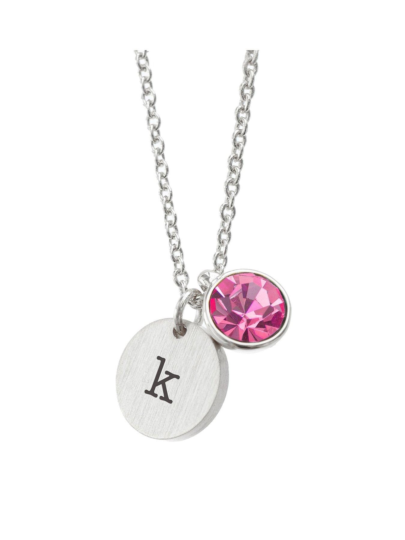 treat-republic-personalised-silver-birthstone-crystal-and-disc-necklace