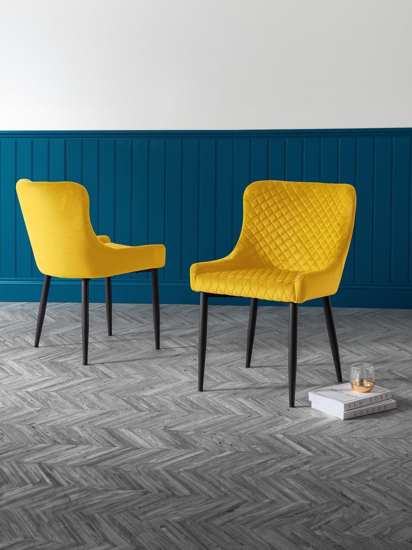 Mustard and deals grey dining chairs