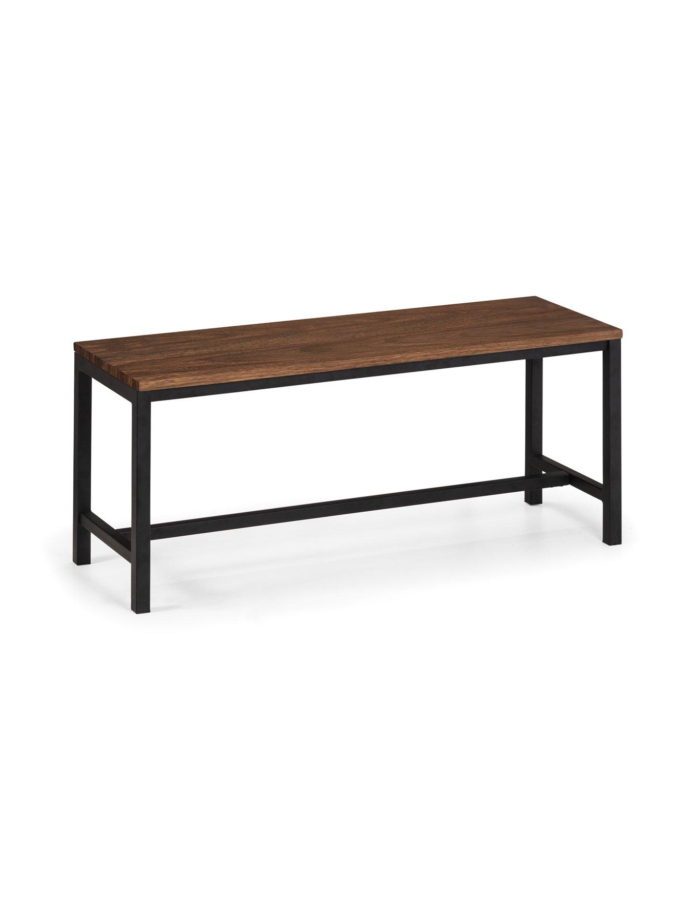 julian-bowen-tribeca-120-cm-diningnbsptable-2-tribecanbspbenches-walnutoutfit