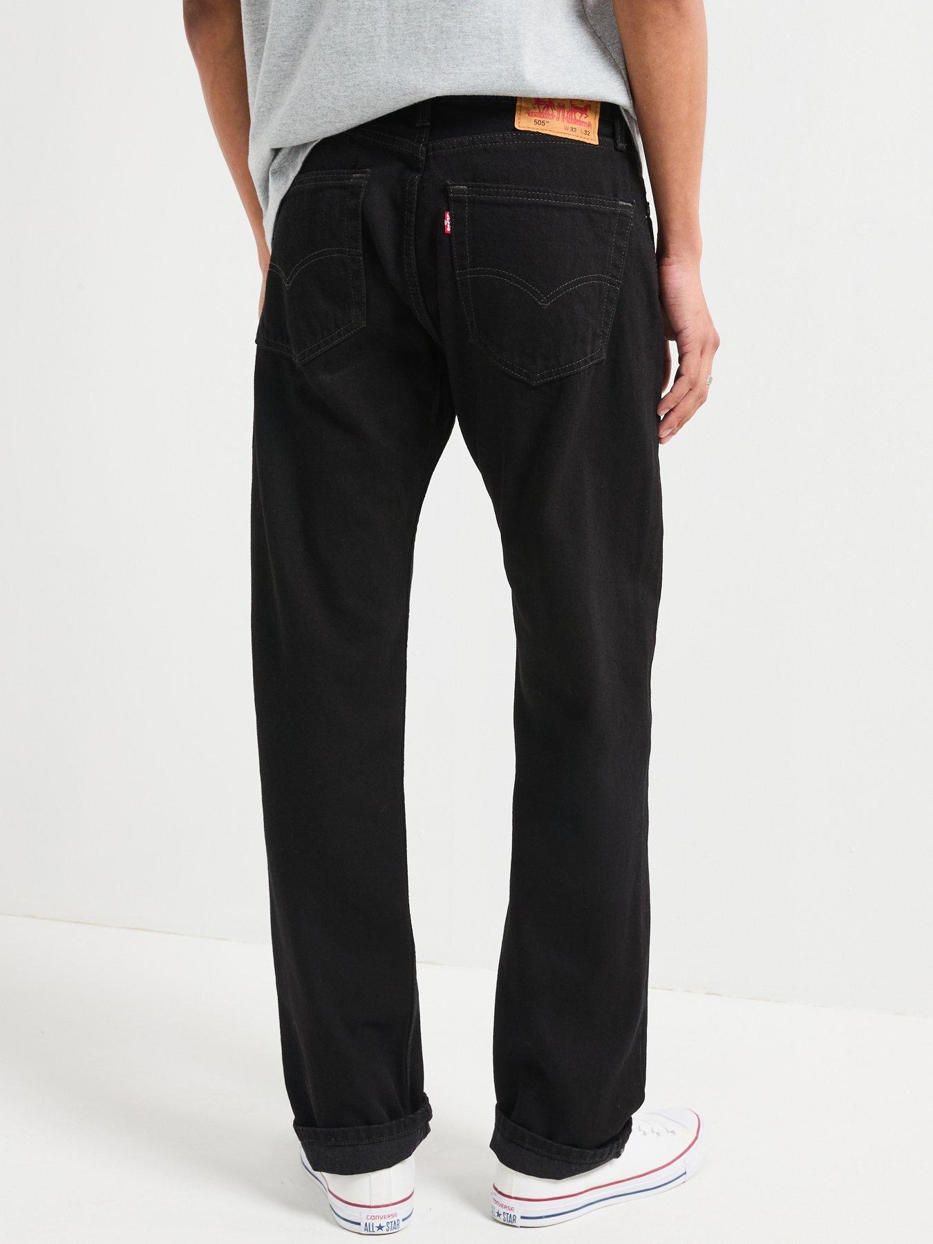 Image 2 of 6 of Levi's 505 Regular Fit Jeans - Black 37743 - Black