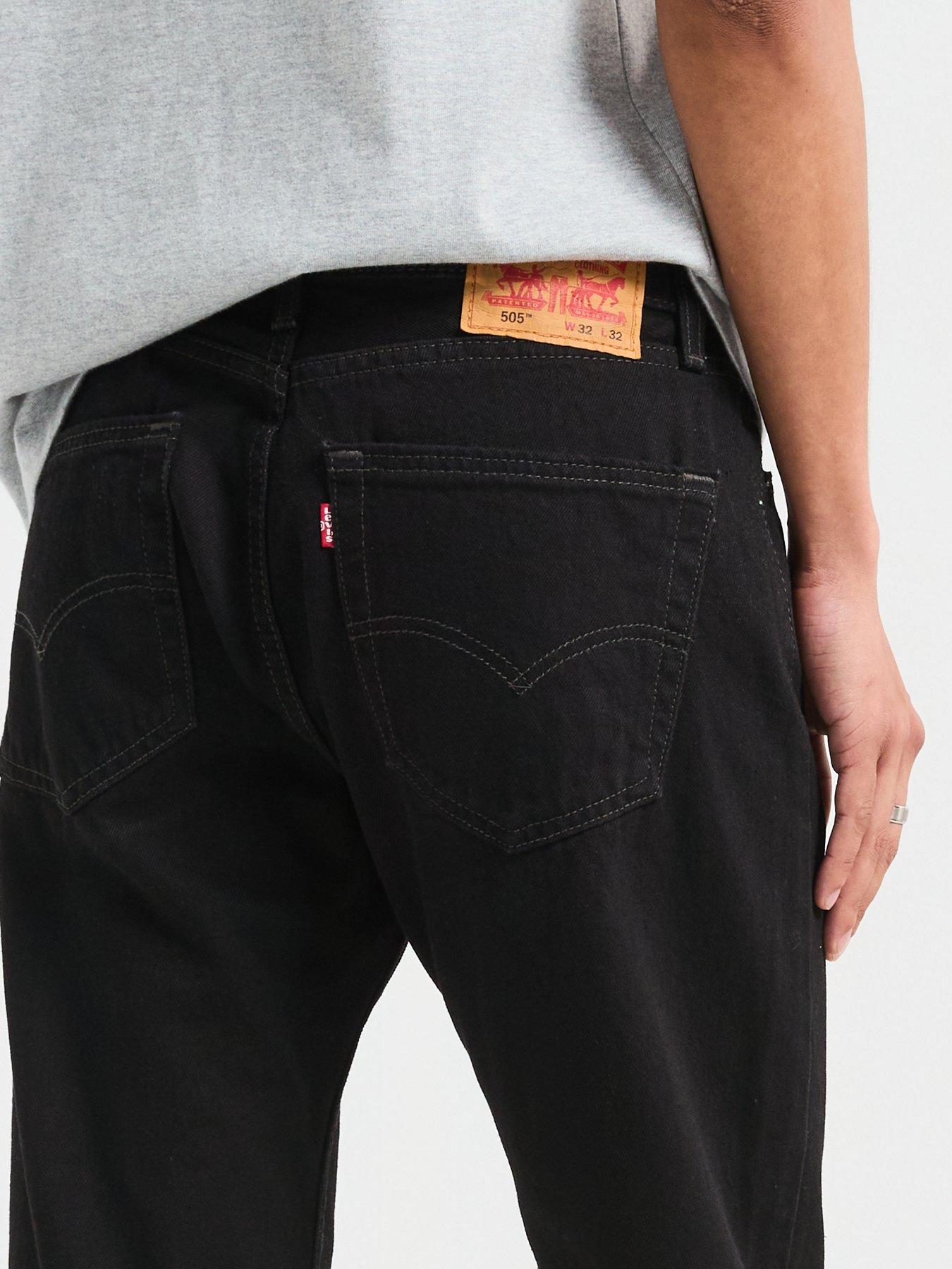 Image 5 of 6 of Levi's 505 Regular Fit Jeans - Black 37743 - Black