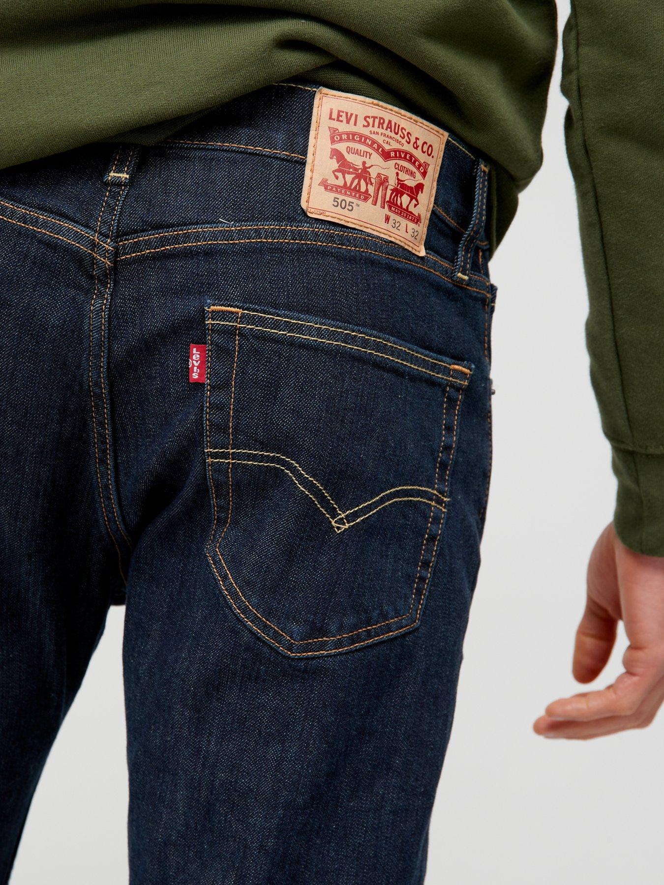 Image 4 of 4 of Levi's 505 Regular Fit Jeans - Dark Rinse - Dark Blue