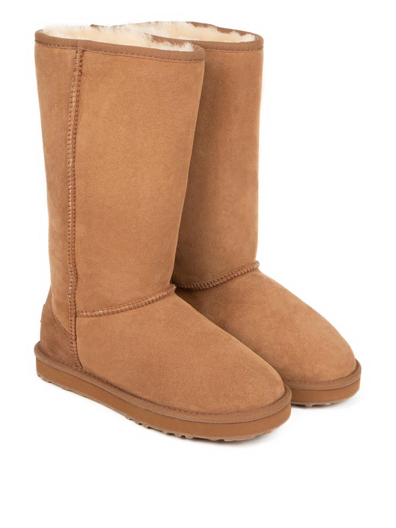 undefined Ladies Tall Classic Sheepskin Boot - Chestnut