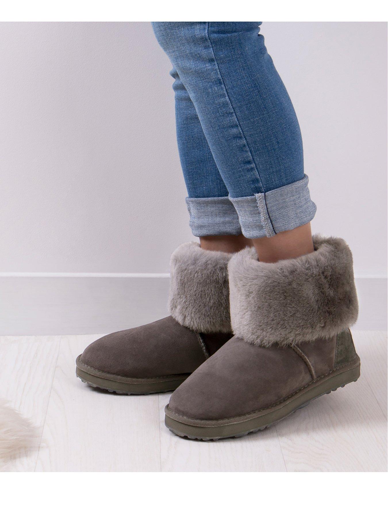 Image 5 of 5 of Just Sheepskin Ladies Cornwall Sheepskin Boot - Granite