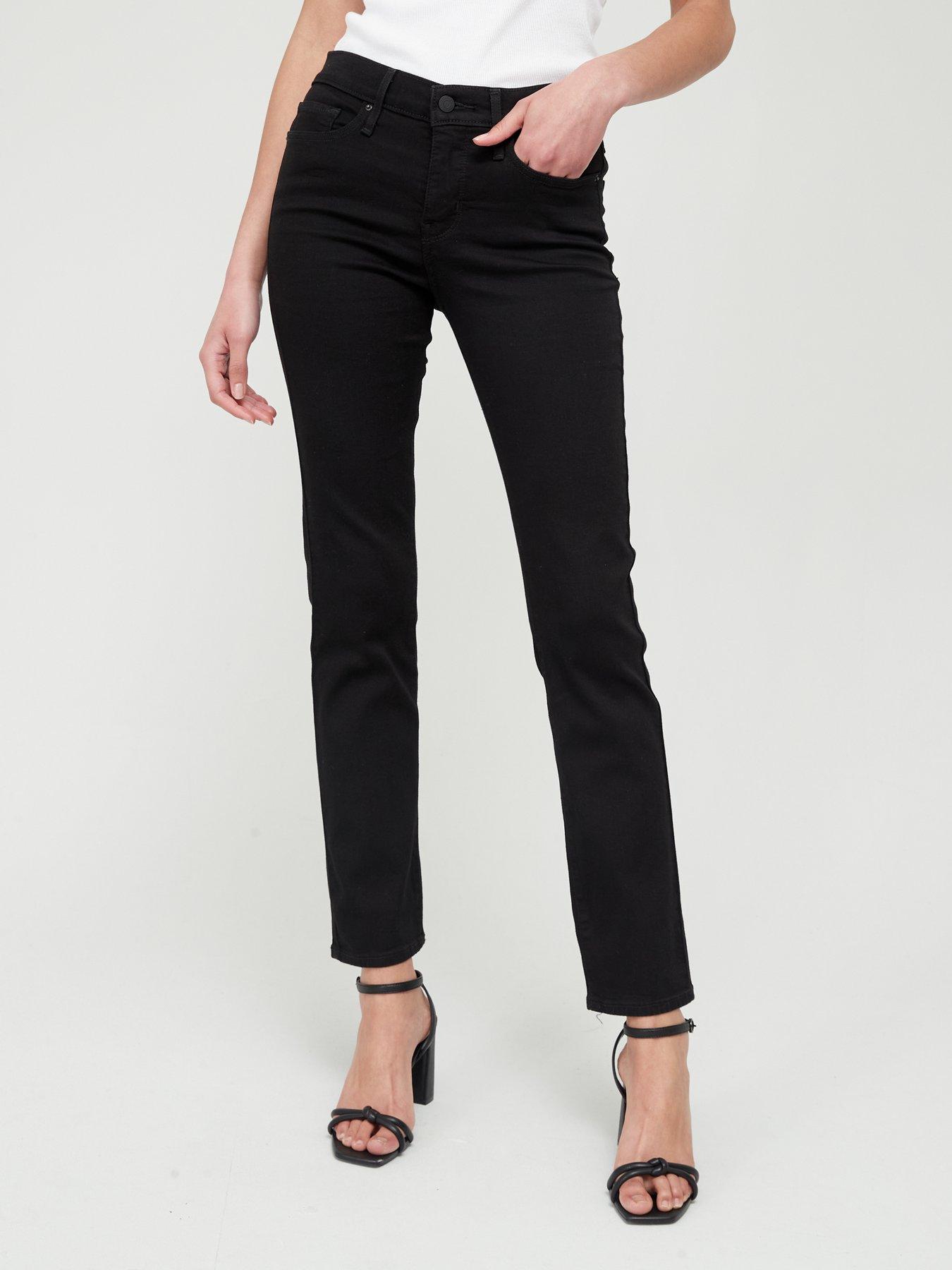 Image 1 of 4 of Levi's 314 Shaping Straight Jeans - Soft Black