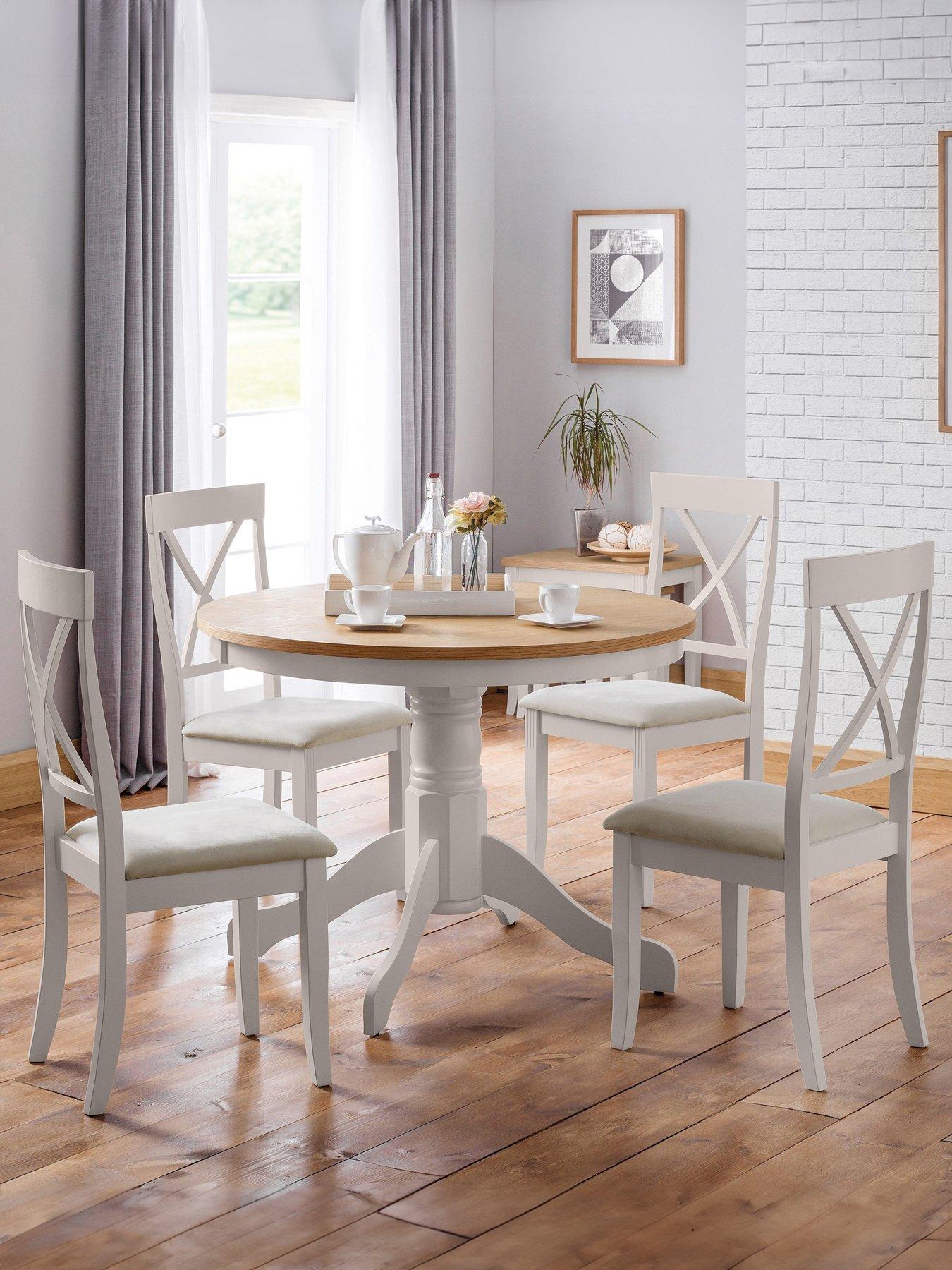 julian-bowen-davenport-106-cmnbspround-dining-table-4-chairsnbsp-greyoakfront