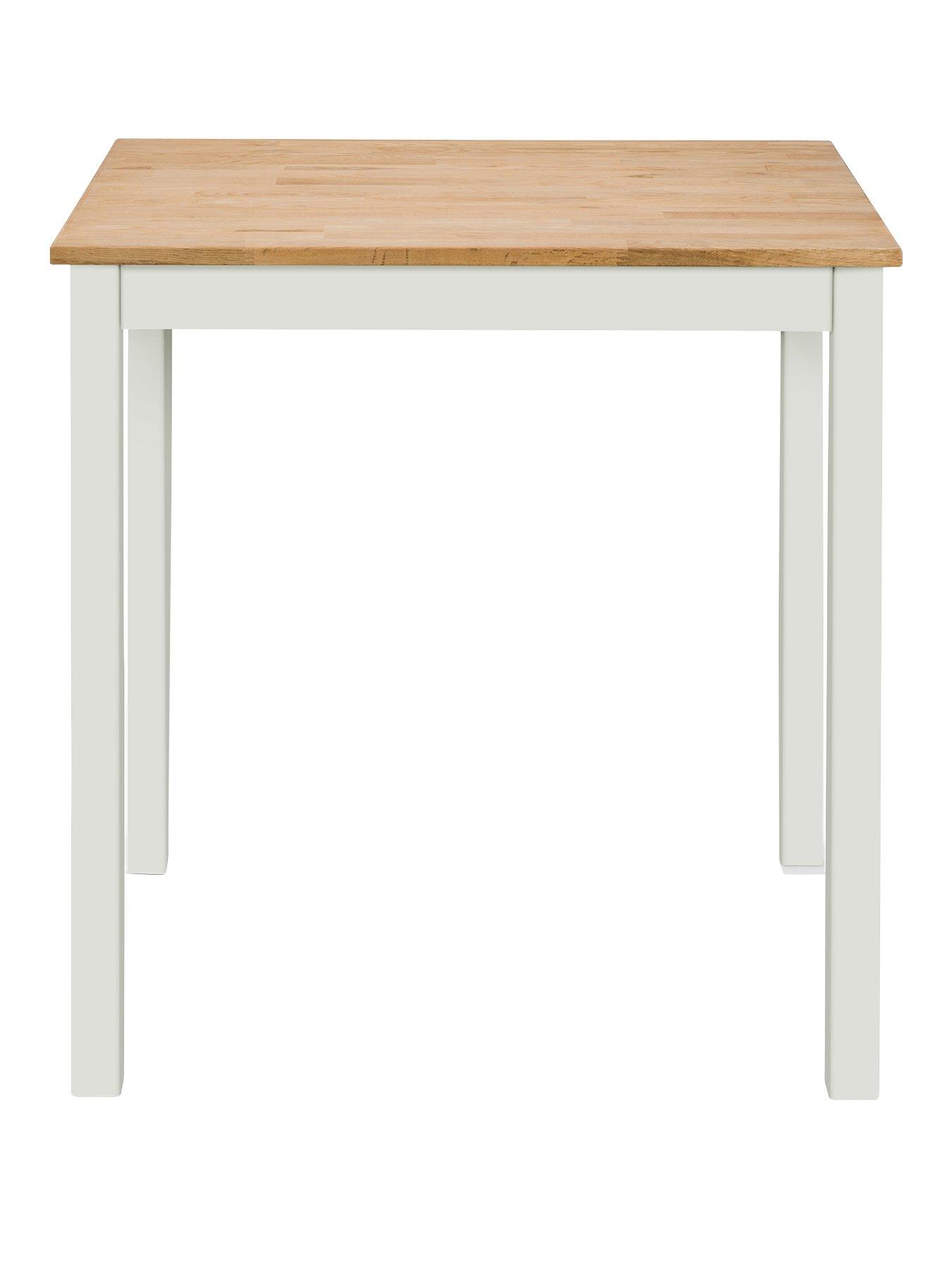 Image 2 of 5 of Julian Bowen Coxmoor 75&nbsp;cm Solid Oak Square&nbsp;Dining Table - Ivory/Oak
