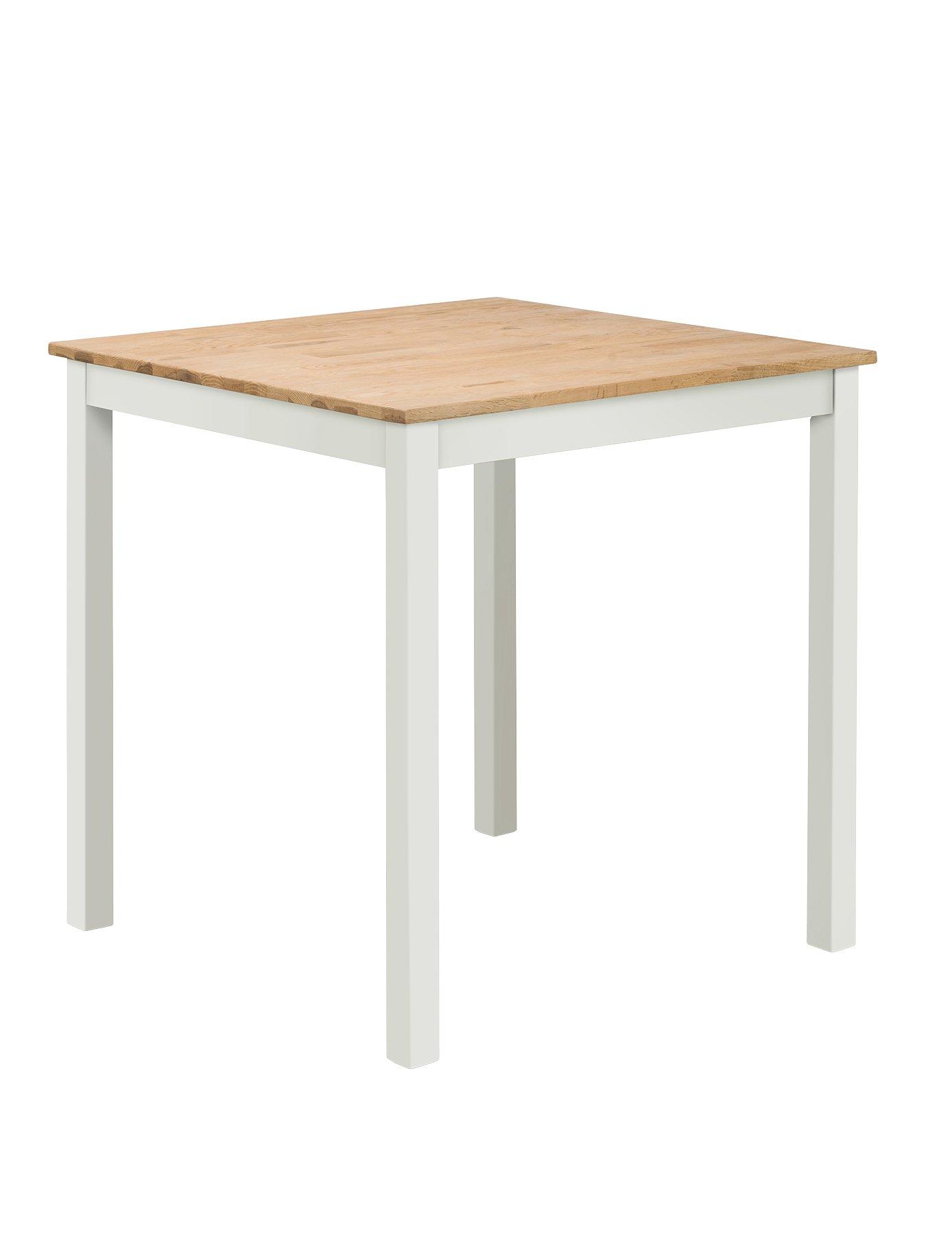 Image 3 of 5 of Julian Bowen Coxmoor 75&nbsp;cm Solid Oak Square&nbsp;Dining Table - Ivory/Oak