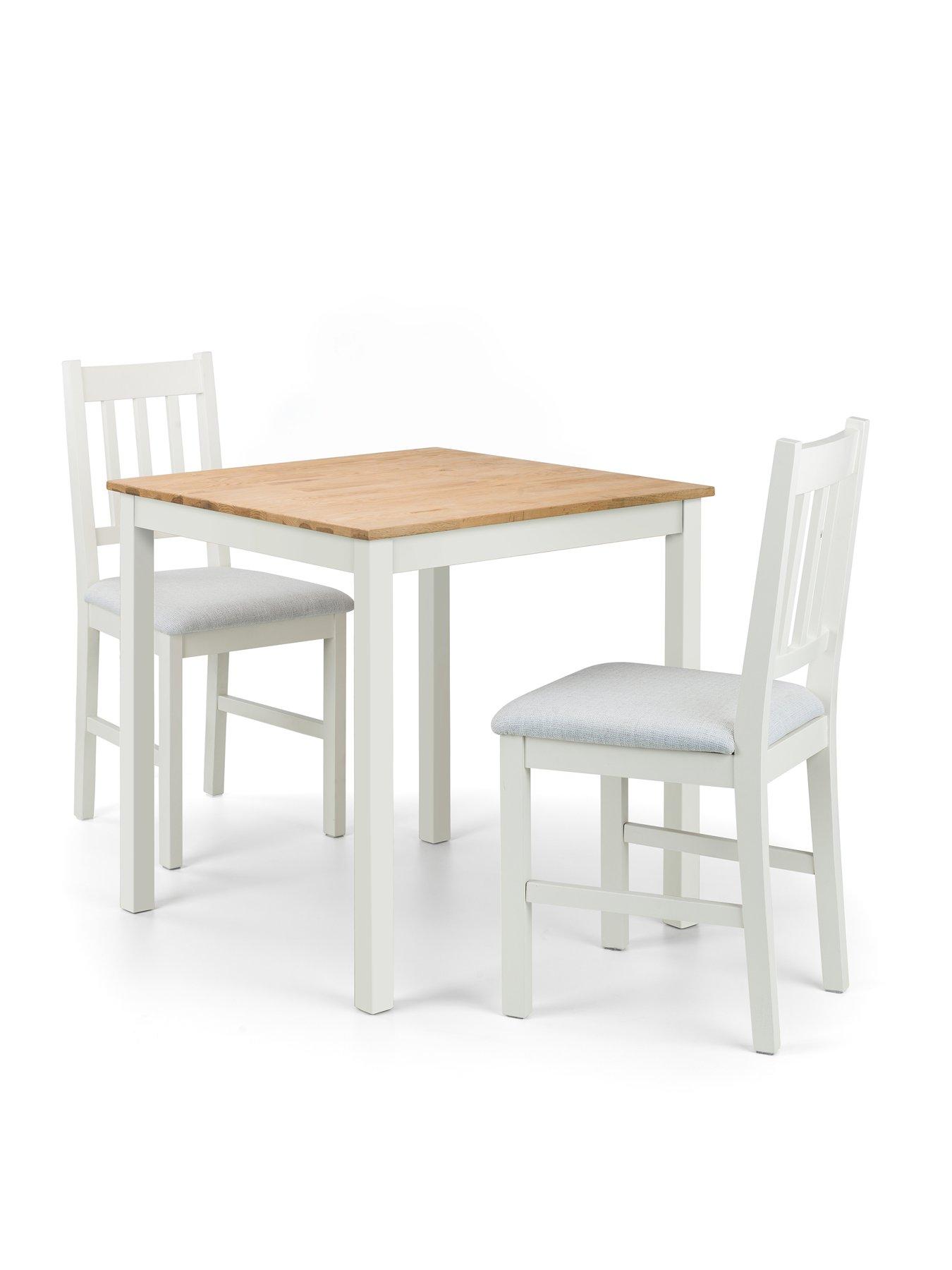 Image 5 of 5 of Julian Bowen Coxmoor 75&nbsp;cm Solid Oak Square&nbsp;Dining Table - Ivory/Oak