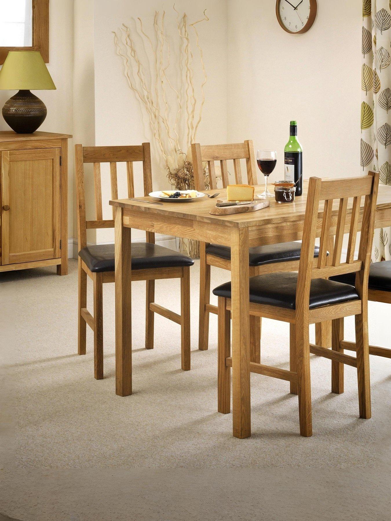 Julian Bowen Coxmoor Set of 2 Solid Oak Dining Chairs - Oak