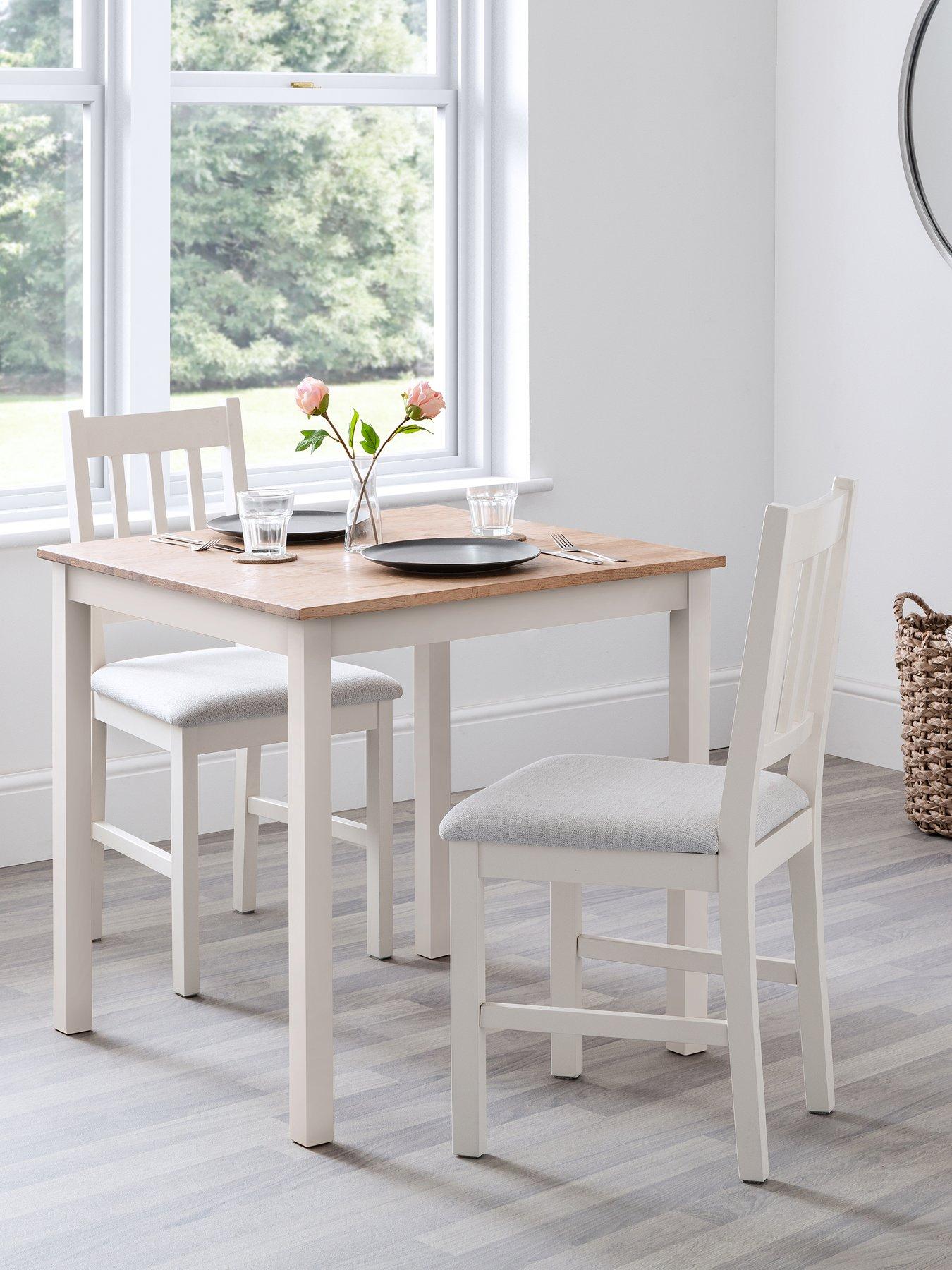 Image 1 of 4 of Julian Bowen Coxmoor 75 cm Square Solid Oak&nbsp;Dining Table + 2 Chairs