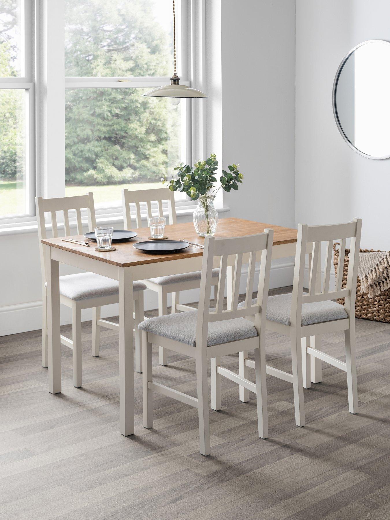 Julian Bowen Coxmoor 118 cm Solid Oak Dining Table + 4 Chairs