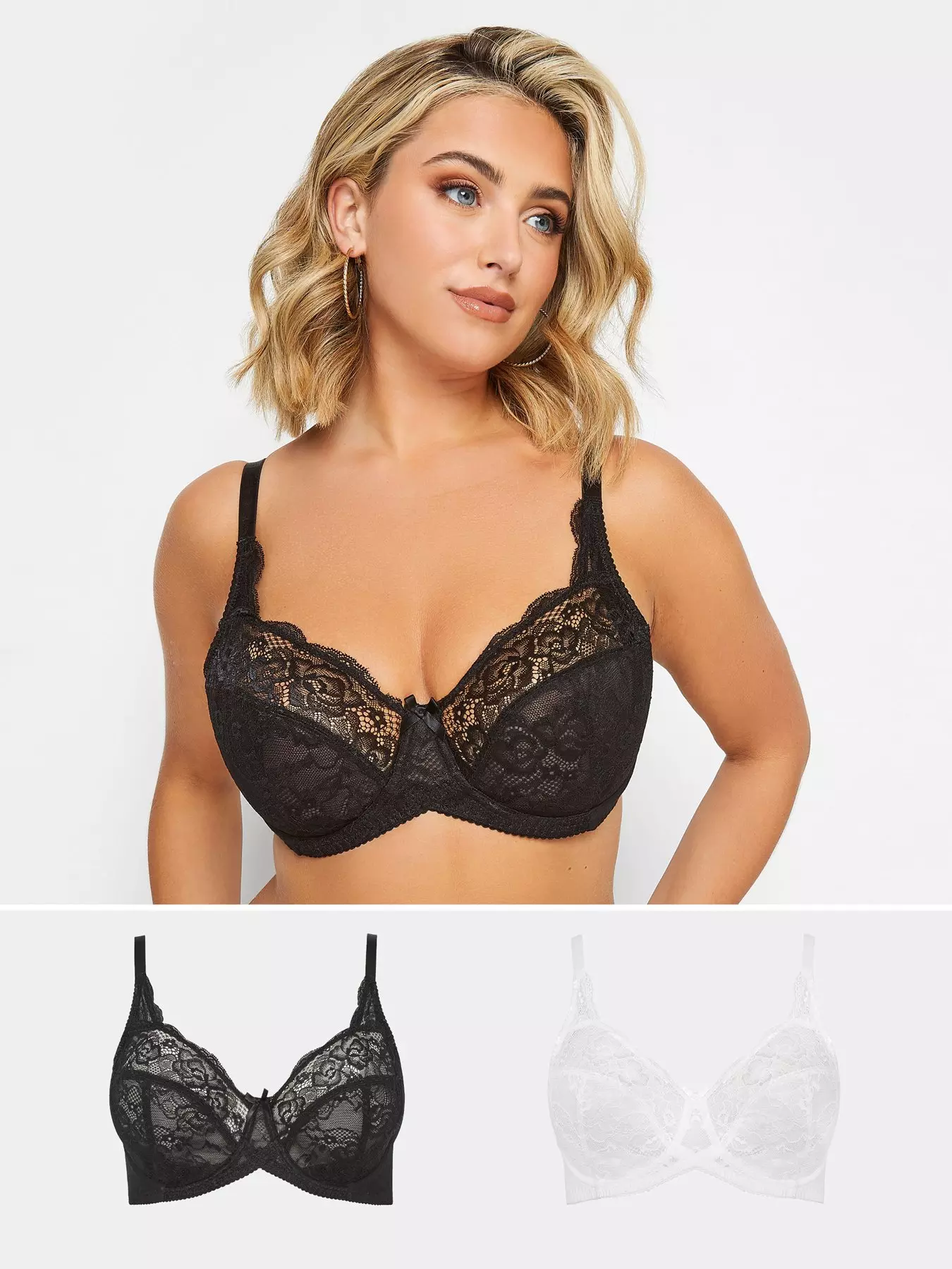 YOURS Curve Plus Size Black Padded T-Shirt Bra
