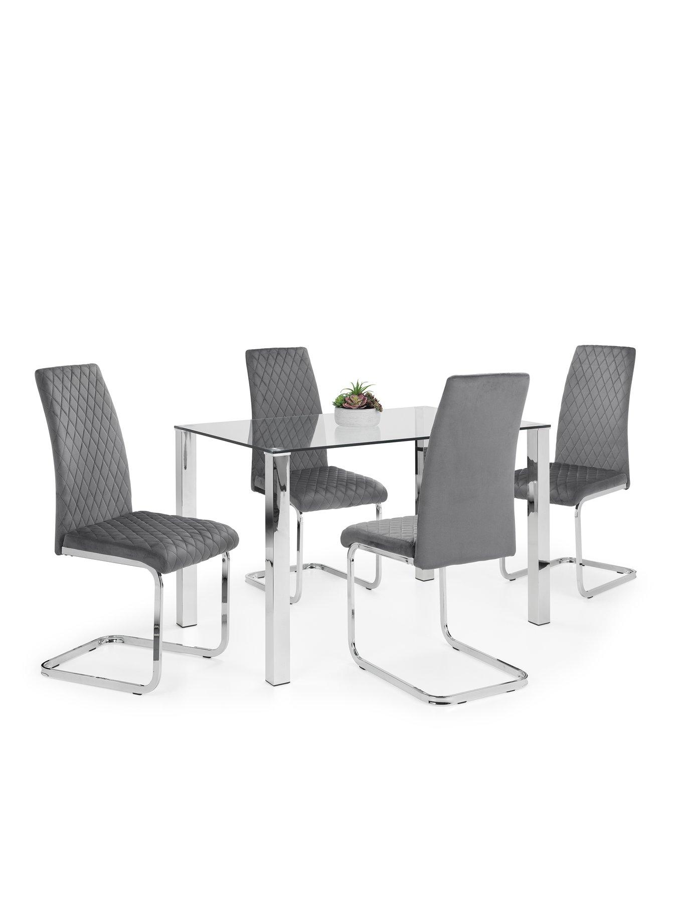 julian-bowen-calabria-set-of-4-velvet-cantilever-dining-chairs-greydetail