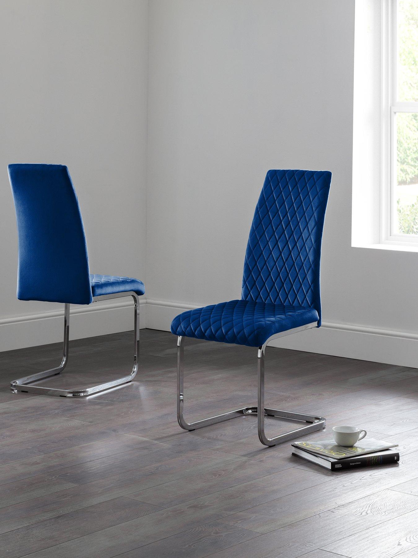 julian-bowen-calabria-set-of-4-velvet-cantilever-dining-chairs-bluefront