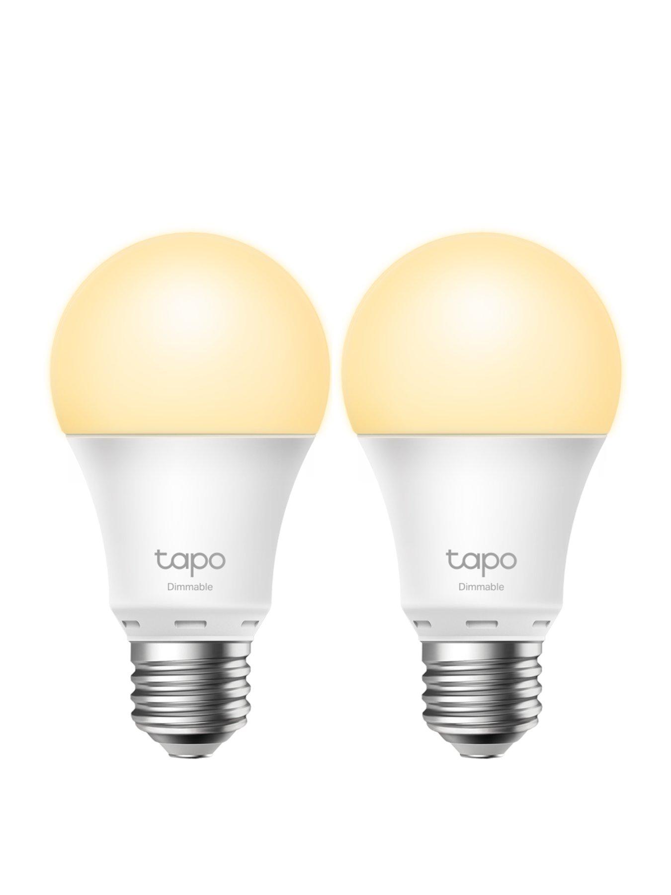 tp-link-tapo-l510e-2-pack-smart-e27-dimmable-soft-warm-white-remote-control-no-hub-required