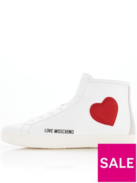 love-moschino-heart-logonbsphigh-top-trainers-white