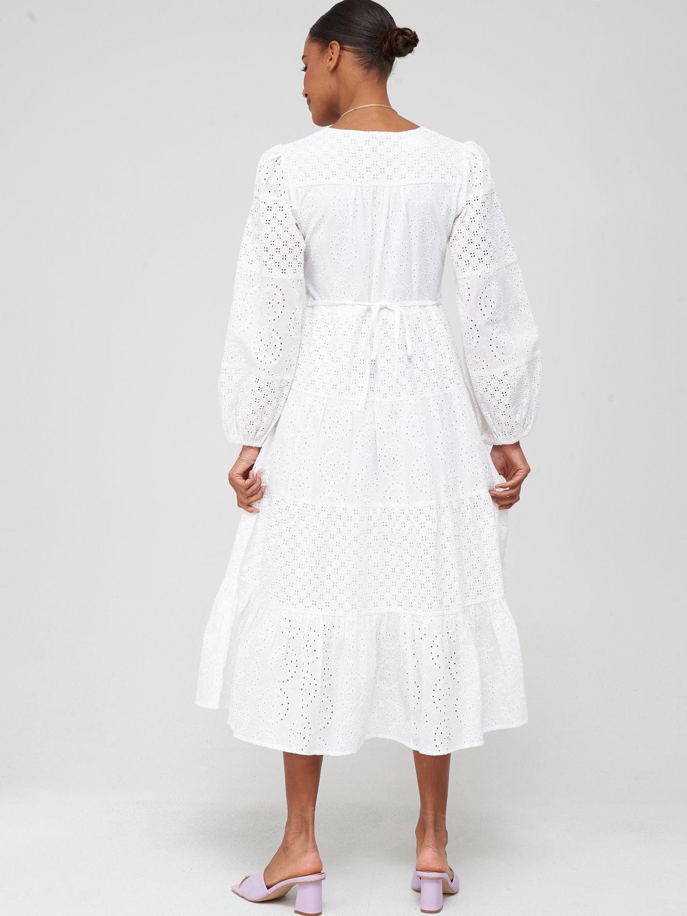 v-by-very-broderie-midi-dress-ivorystillFront
