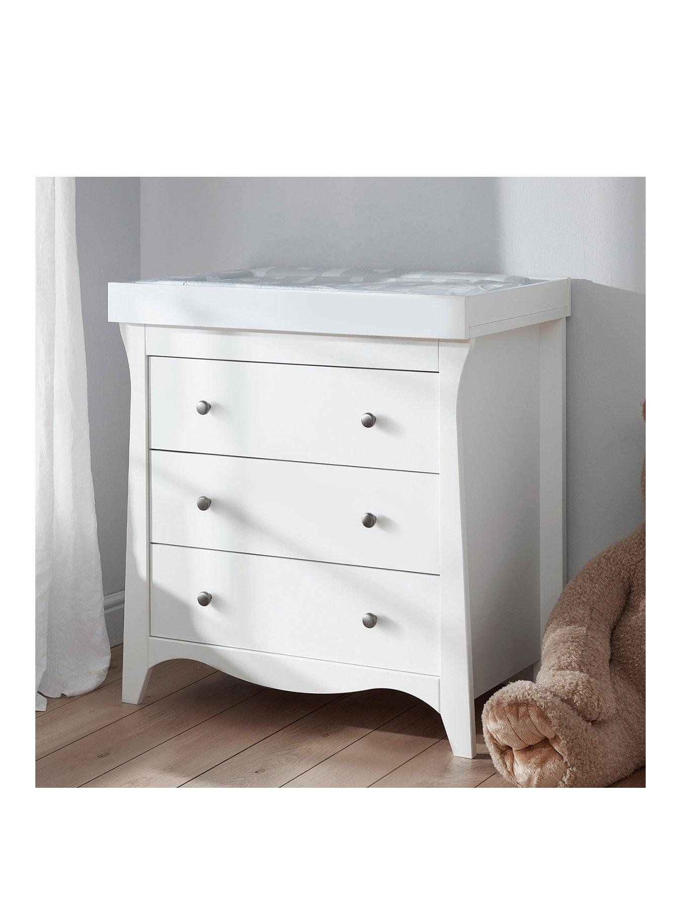 Image 3 of 6 of CuddleCo Clara 3 Piece Nursery Furniture Set - White