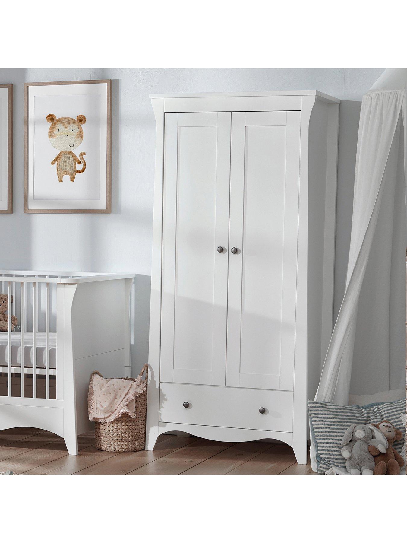 cuddleco-clara-3pc-set-3-drawer-dresser-cot-bed-and-wardrobe-whiteoutfit