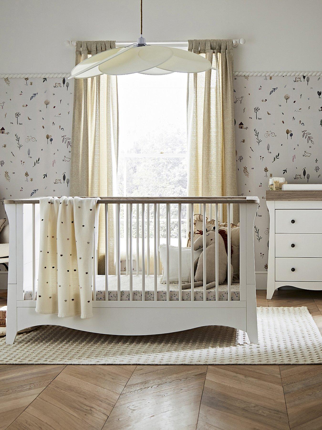 undefined Clara 2 Piece Nursery Furniture Set - White  &  Ash