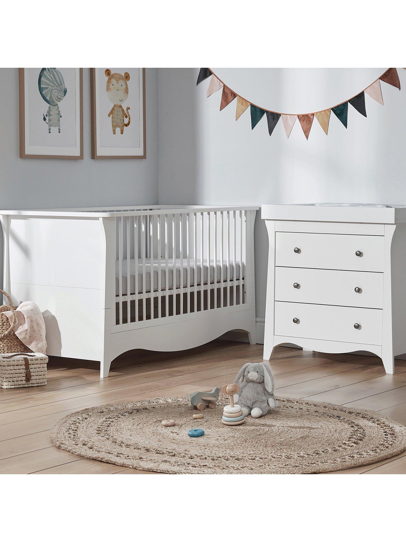 Image 1 of 7 of CuddleCo Clara 2 Piece Nursery Furniture Set - White