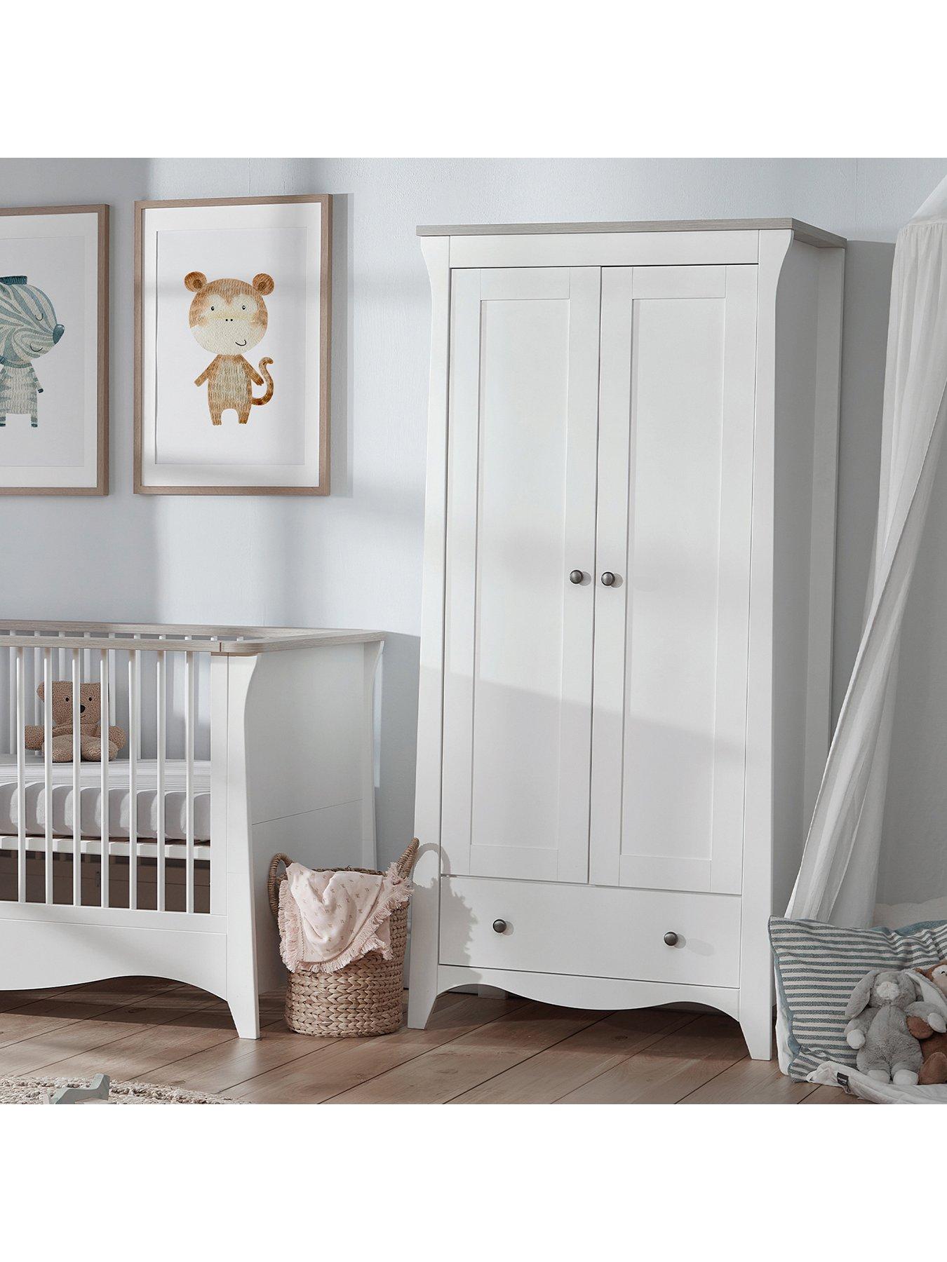 cuddleco-clara-3pc-set-3-drawer-dresser-cot-bed-and-wardrobe-driftwood-ashoutfit