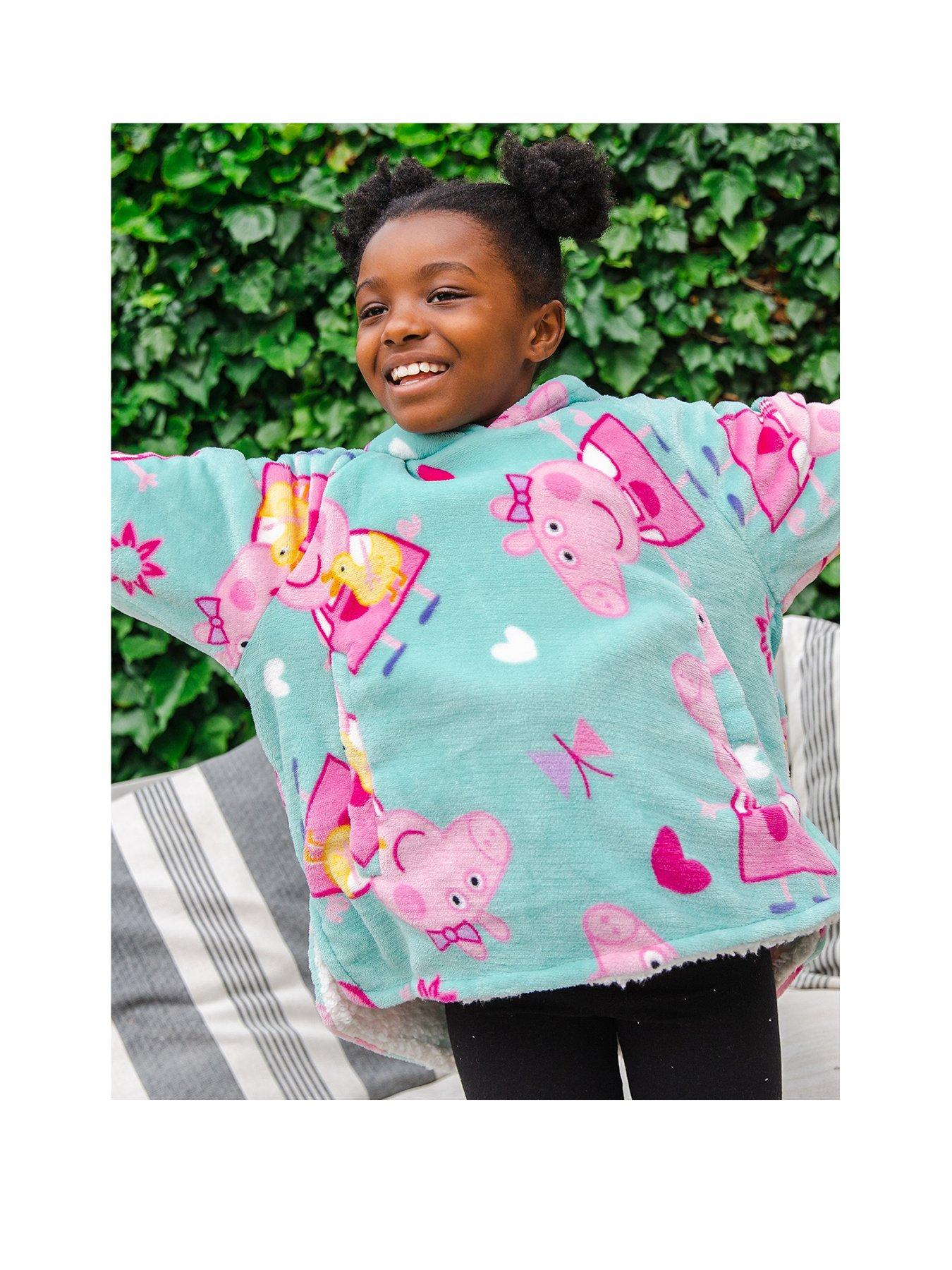 undefined Hugzee Wearable Fleece Hoodie in Blue – Small