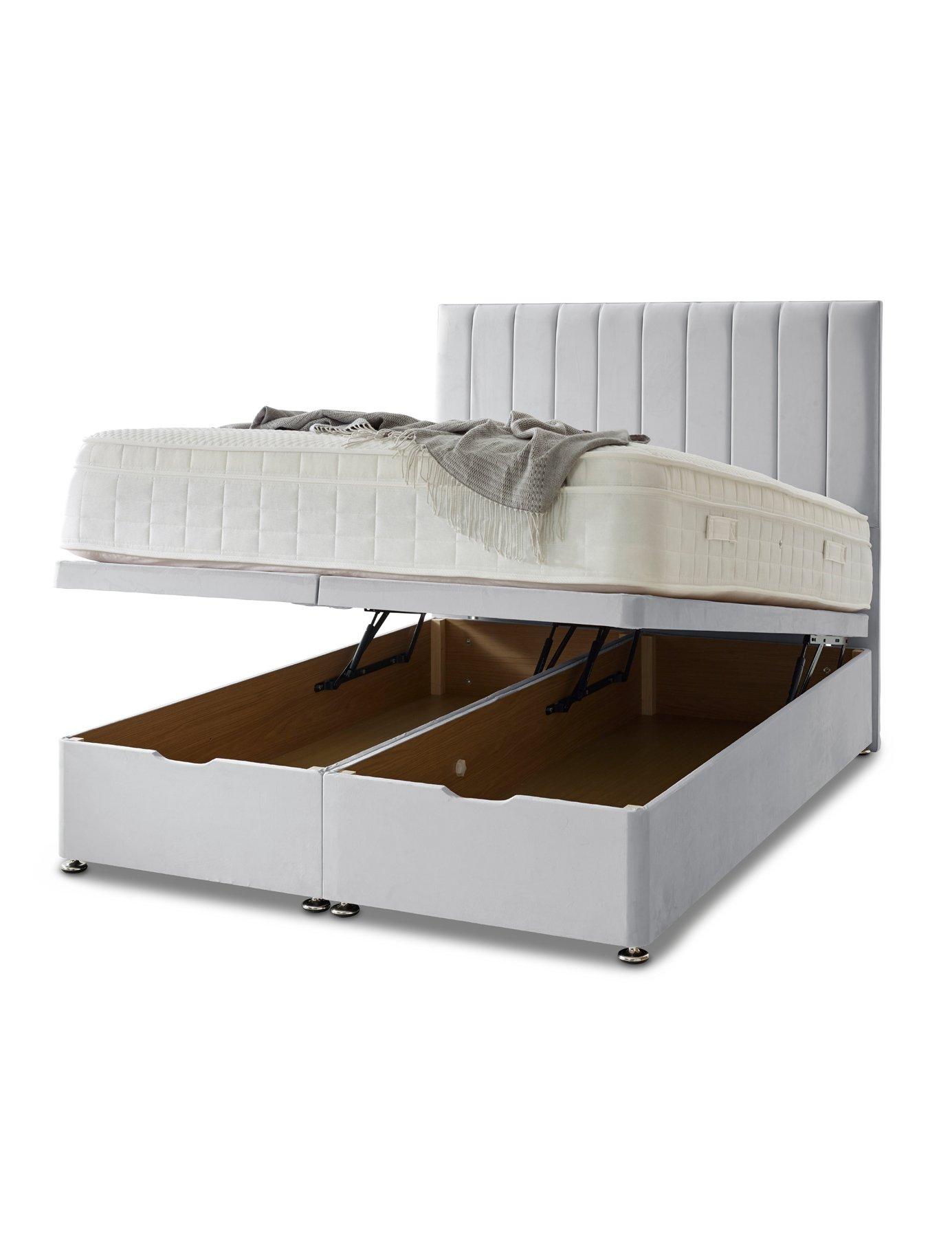 Shire Beds Liberty 1000 Pocket Memory Mattress and Upholstered Ottoman Divan Base Bed Set (Headboard sold separately) - FSC® Certified