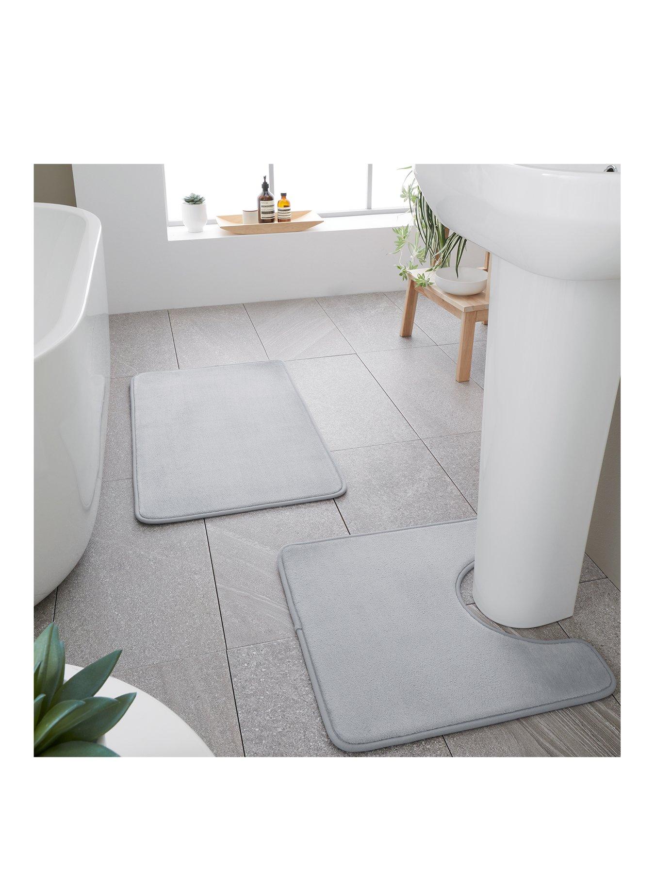 undefined Anti-Bacterial Memory Foam Bath and Pedestal Mat Set