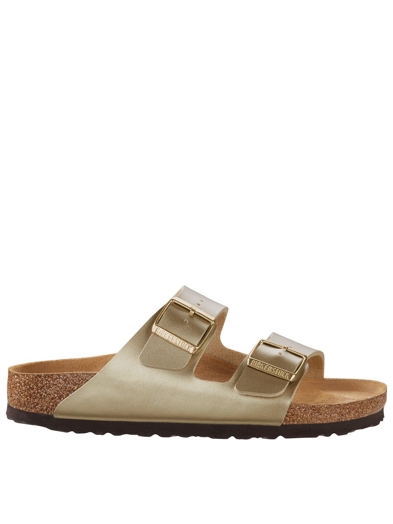 Birkenstock arizona store white flat sandals