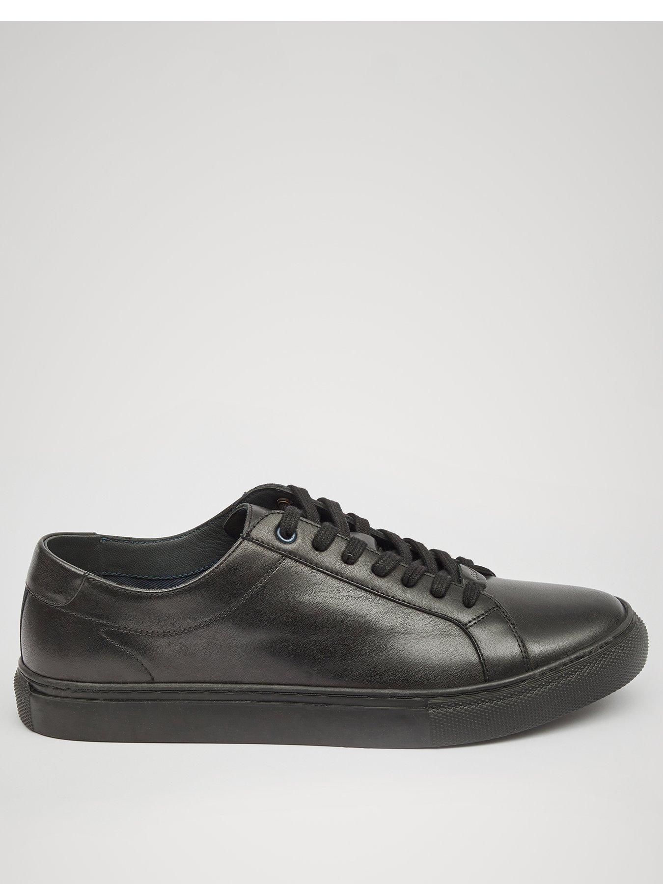 Pod Louis Leather Trainers - Black