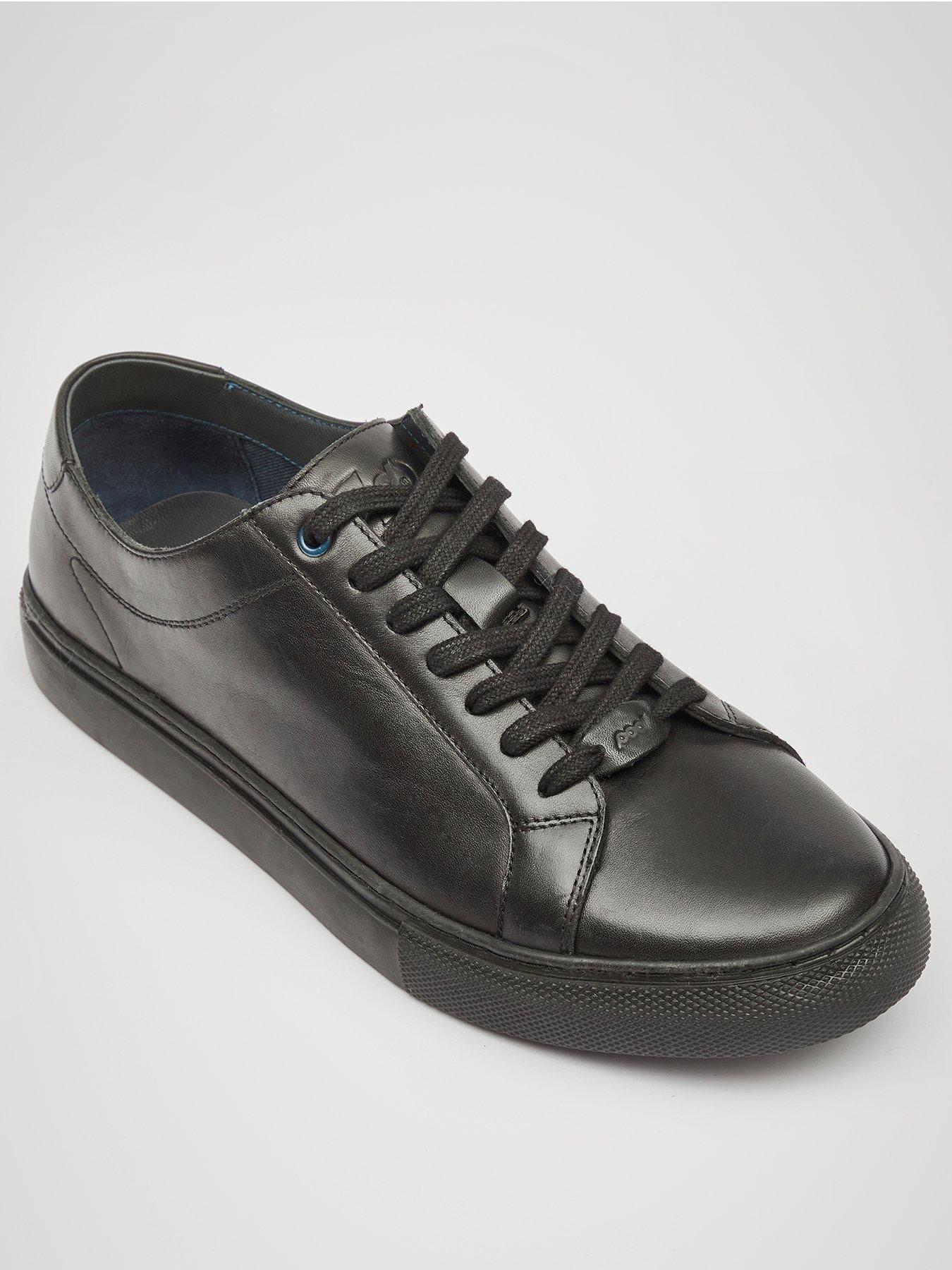 Image 2 of 4 of Pod Louis Leather Trainers - Black