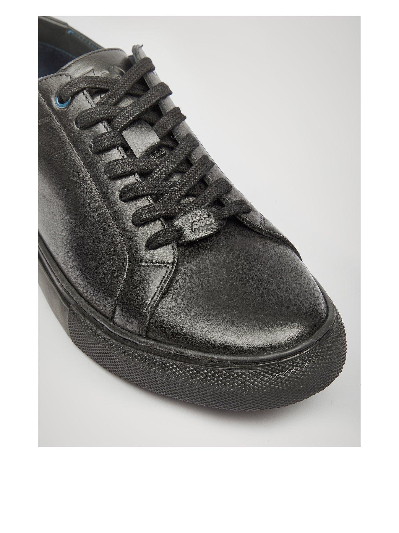 Image 3 of 4 of Pod Louis Leather Trainers - Black