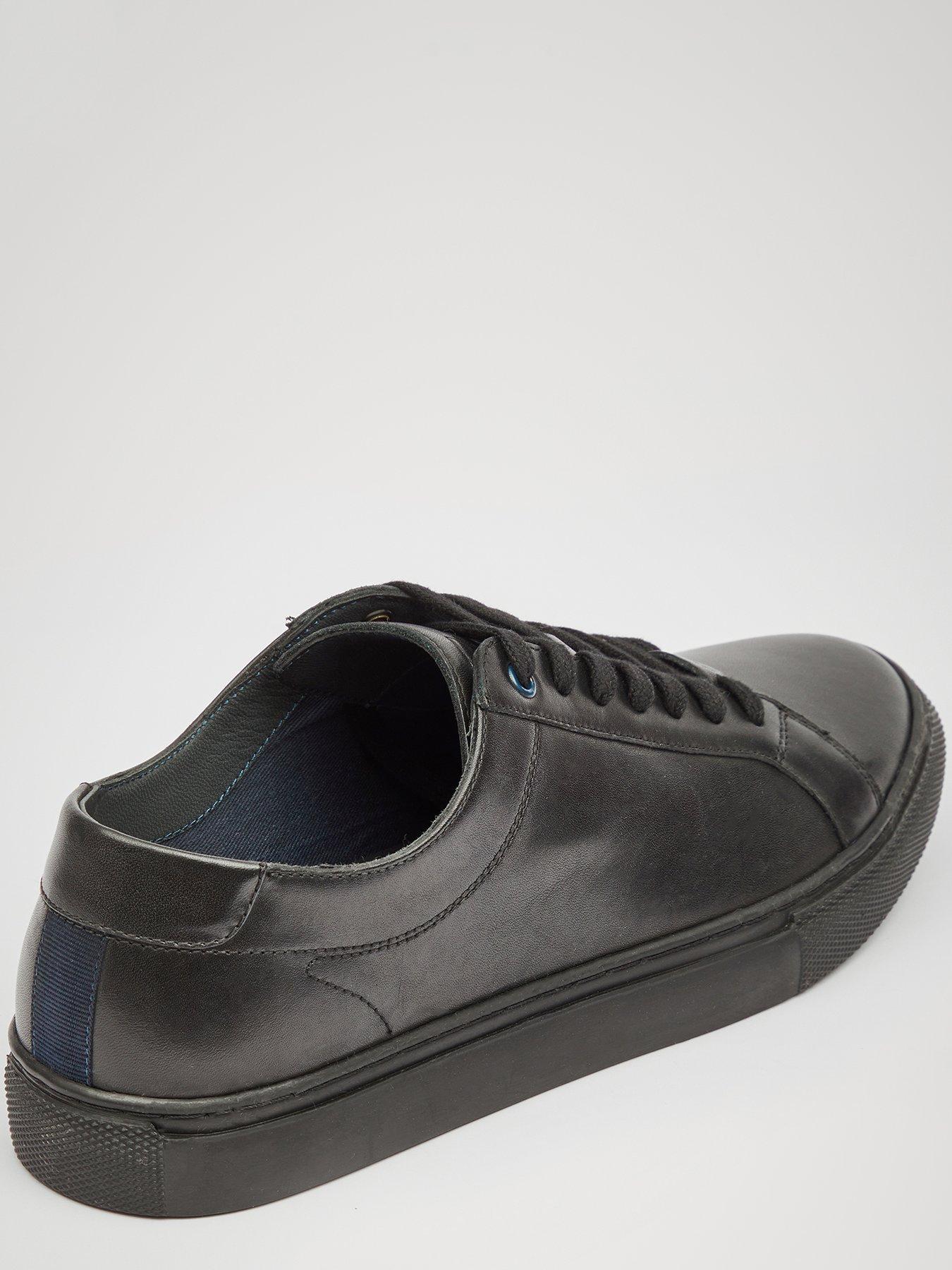 Image 4 of 4 of Pod Louis Leather Trainers - Black