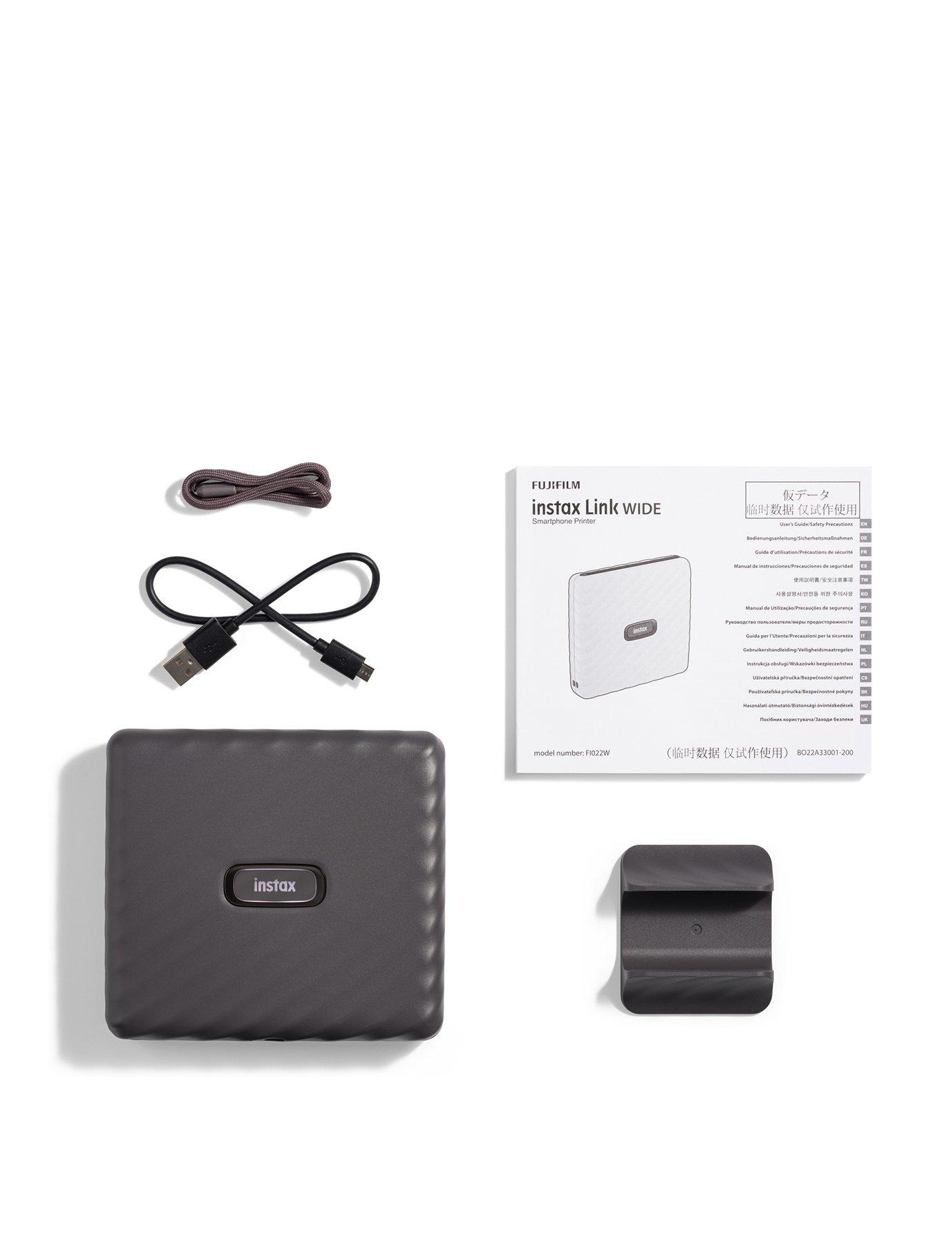 Image 2 of 7 of Fujifilm Instax Link Wide Printer + 20 Shots - Mocha Gray