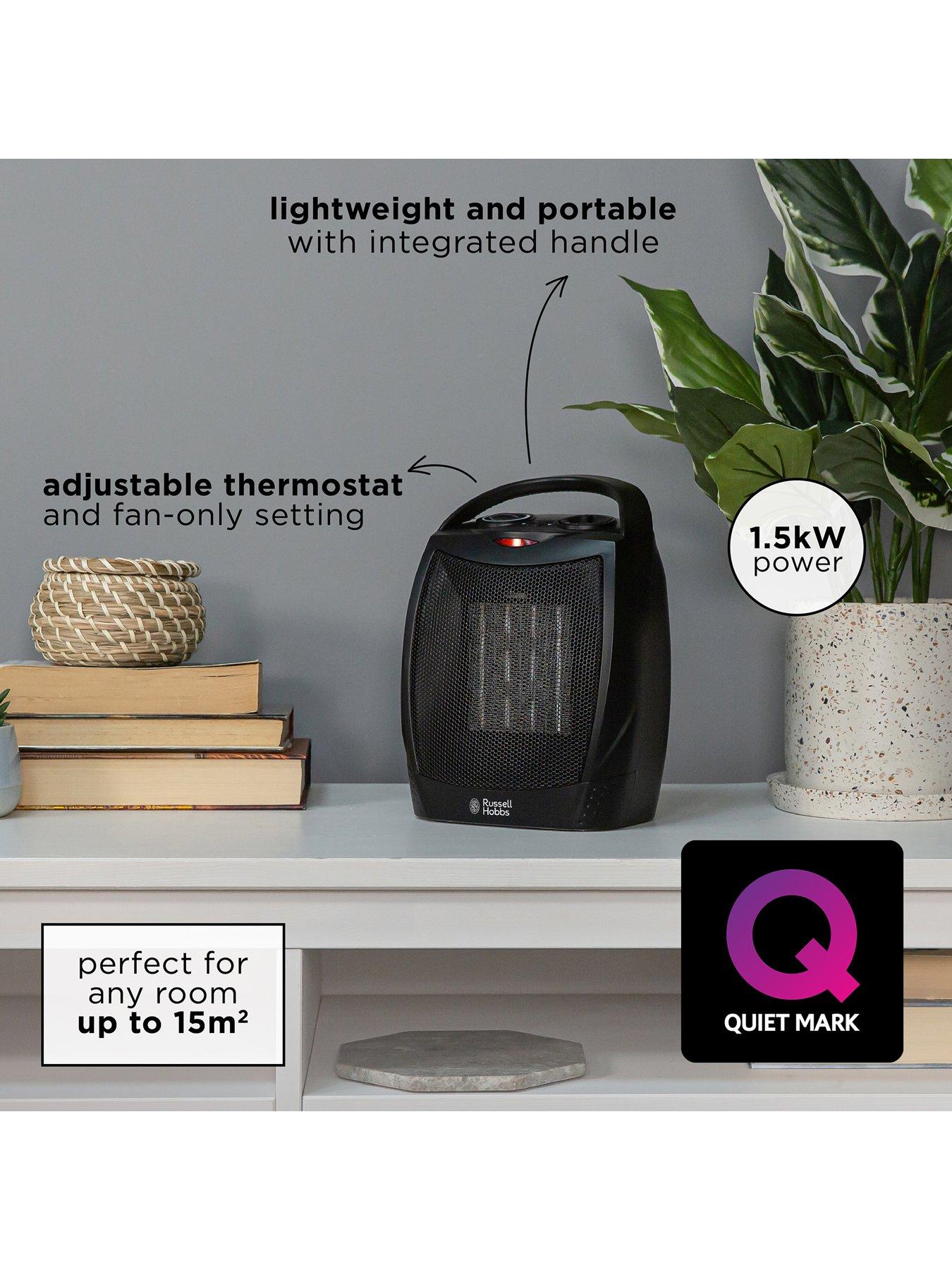 Image 4 of 6 of Russell Hobbs Black 1.5KW Ceramic Heater