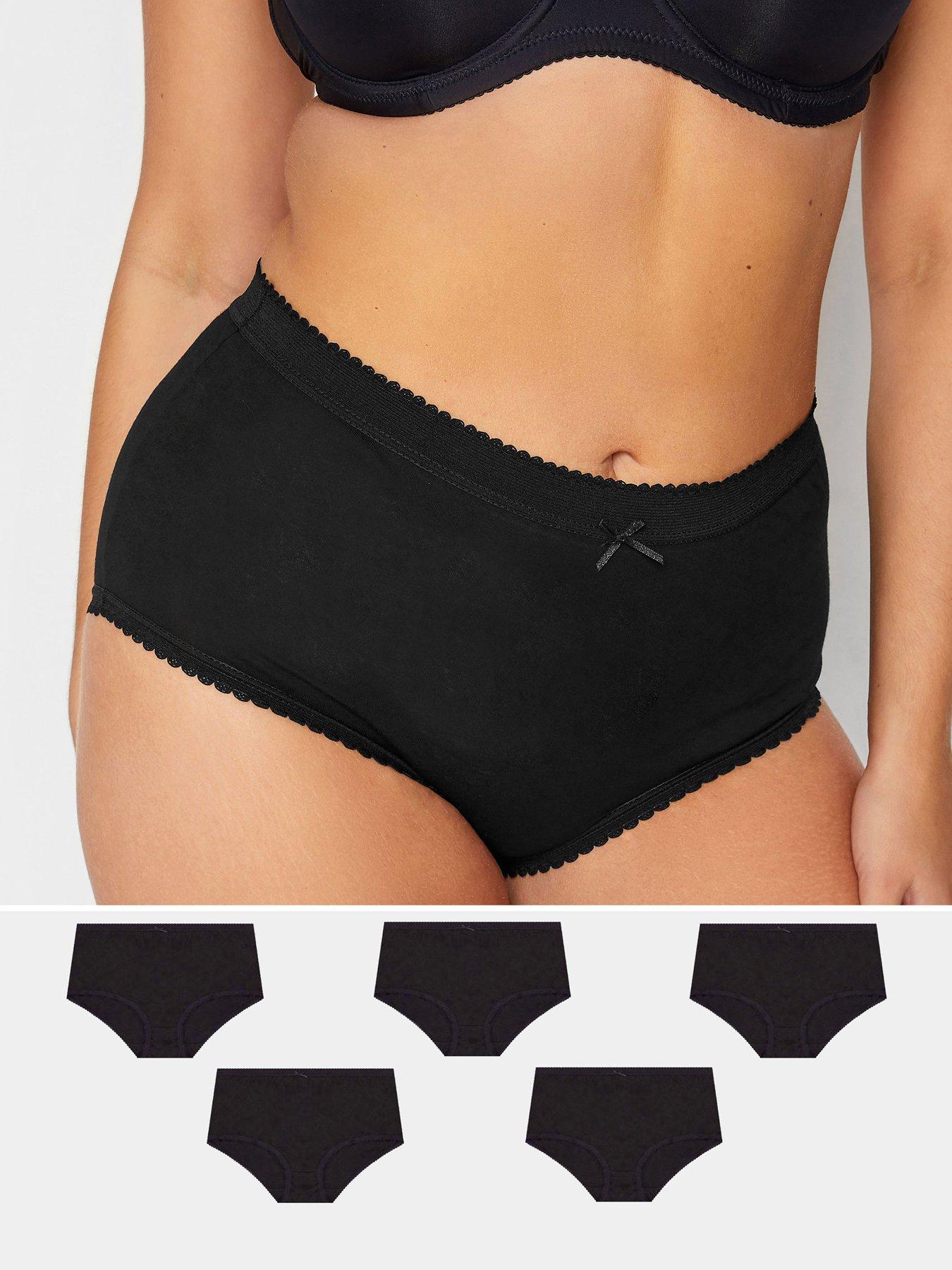 Pack of 5 - Assorted Midi Briefs with Elasticated Waistband