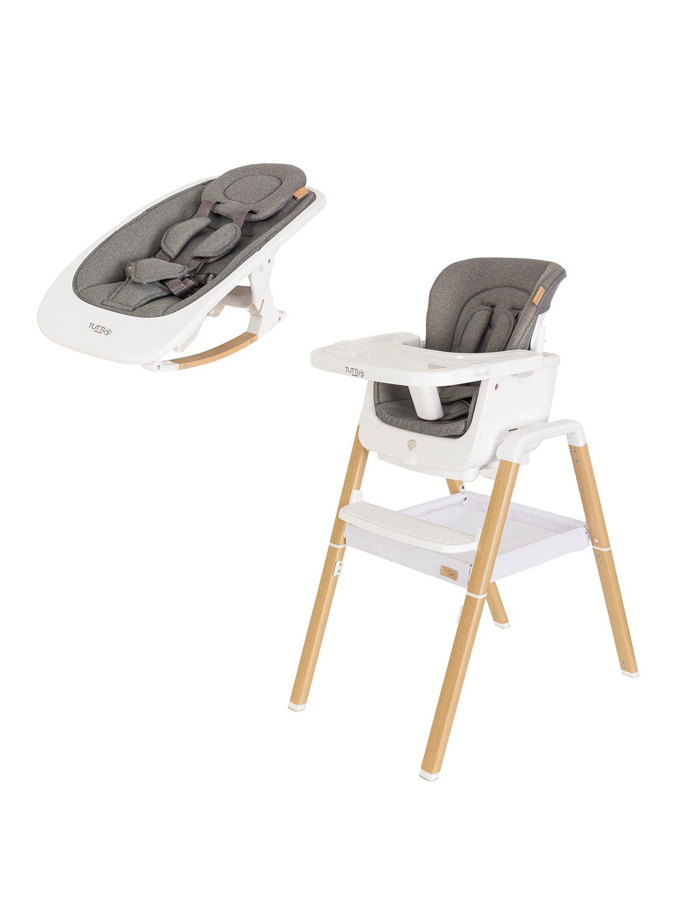 Image of Tutti Bambini Nova Birth to 12 Years Complete Highchair Package - White/Oak