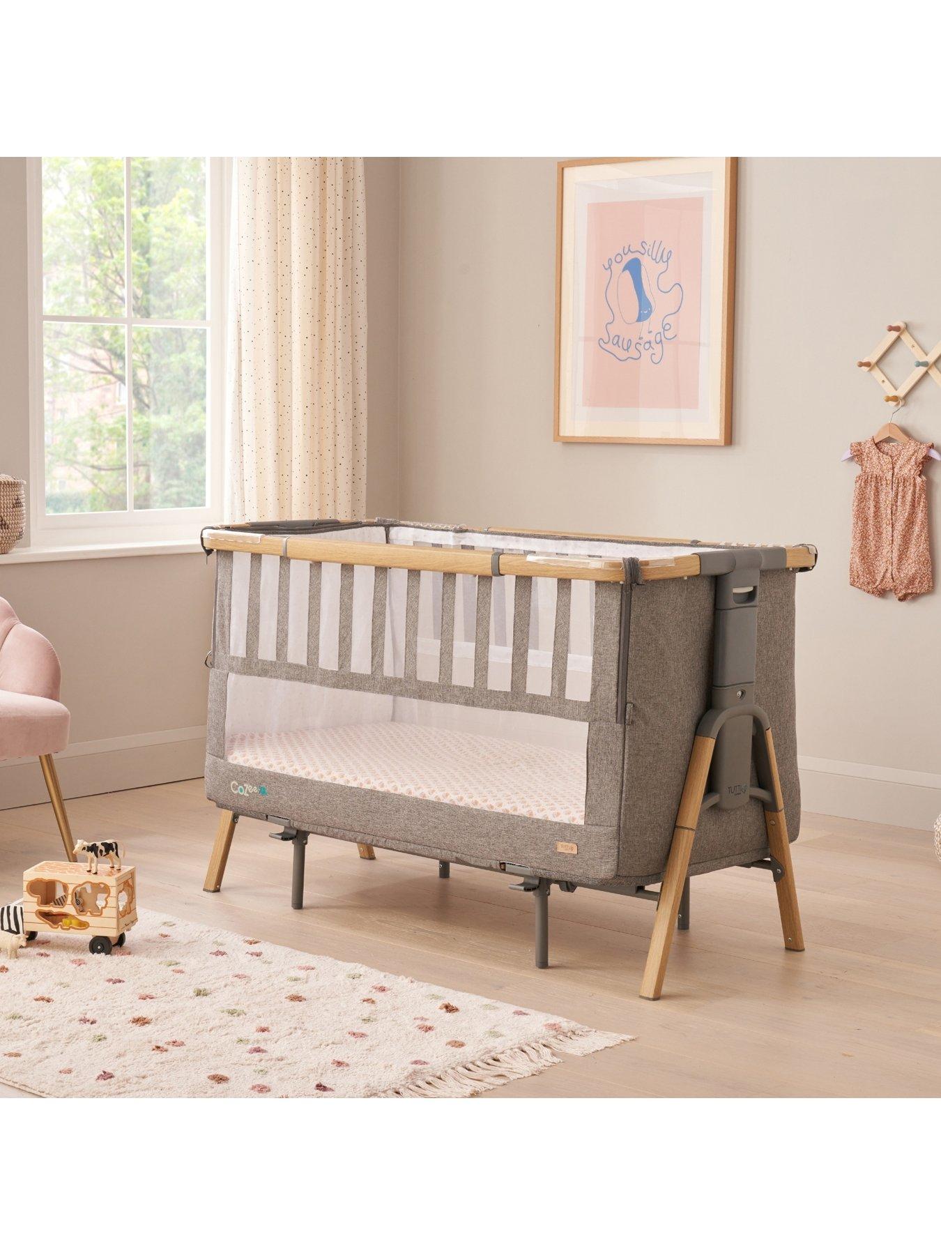 tutti-bambini-cozee-xl-bedside-crib-amp-cot-oak-charcoalstillFront