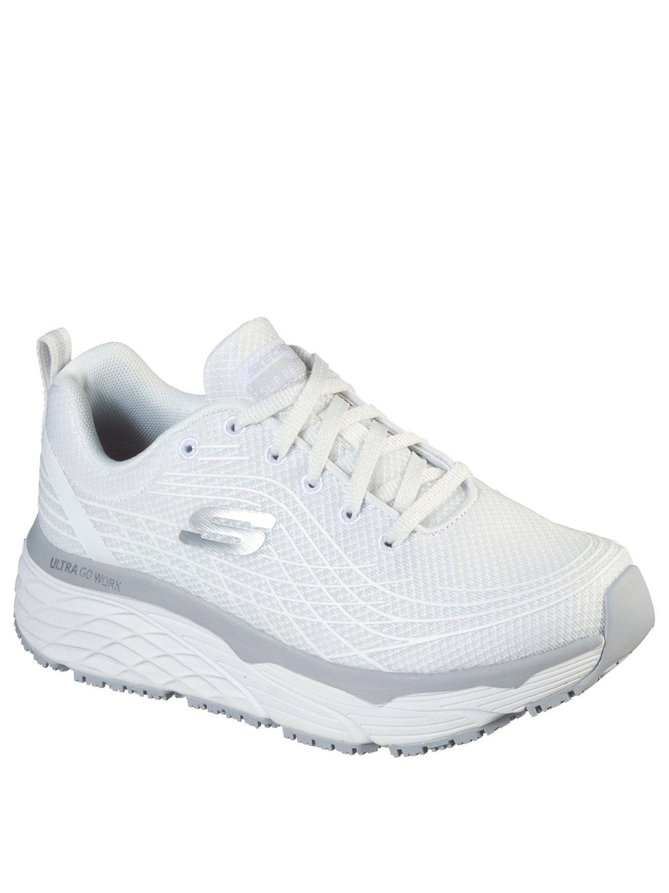 Skechers Haptic Printed Workwear Slip Resistant Trainer - White