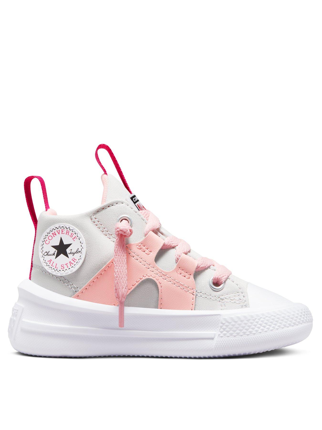 Grey and pink converse hotsell all star