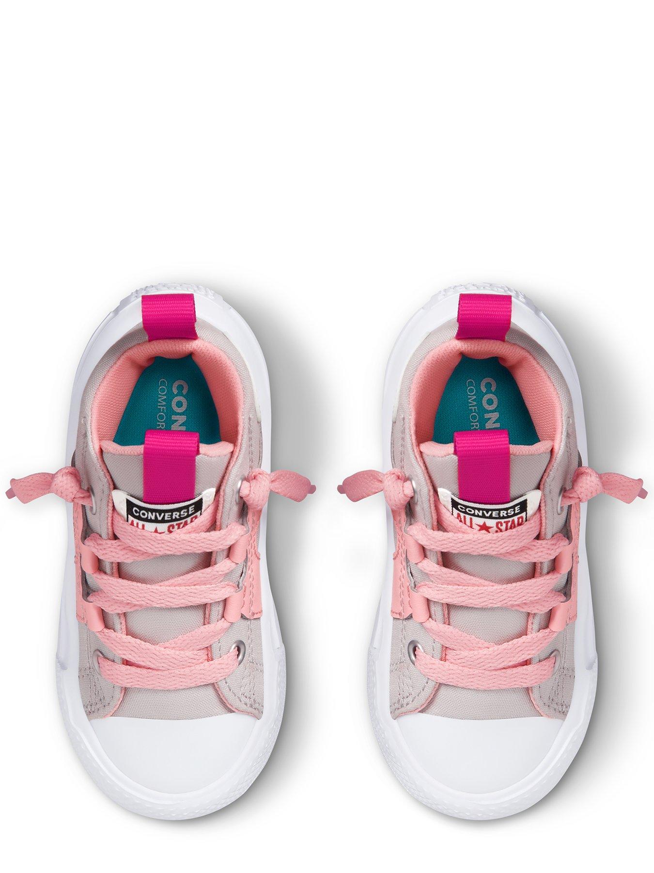 Grey pink outlet converse