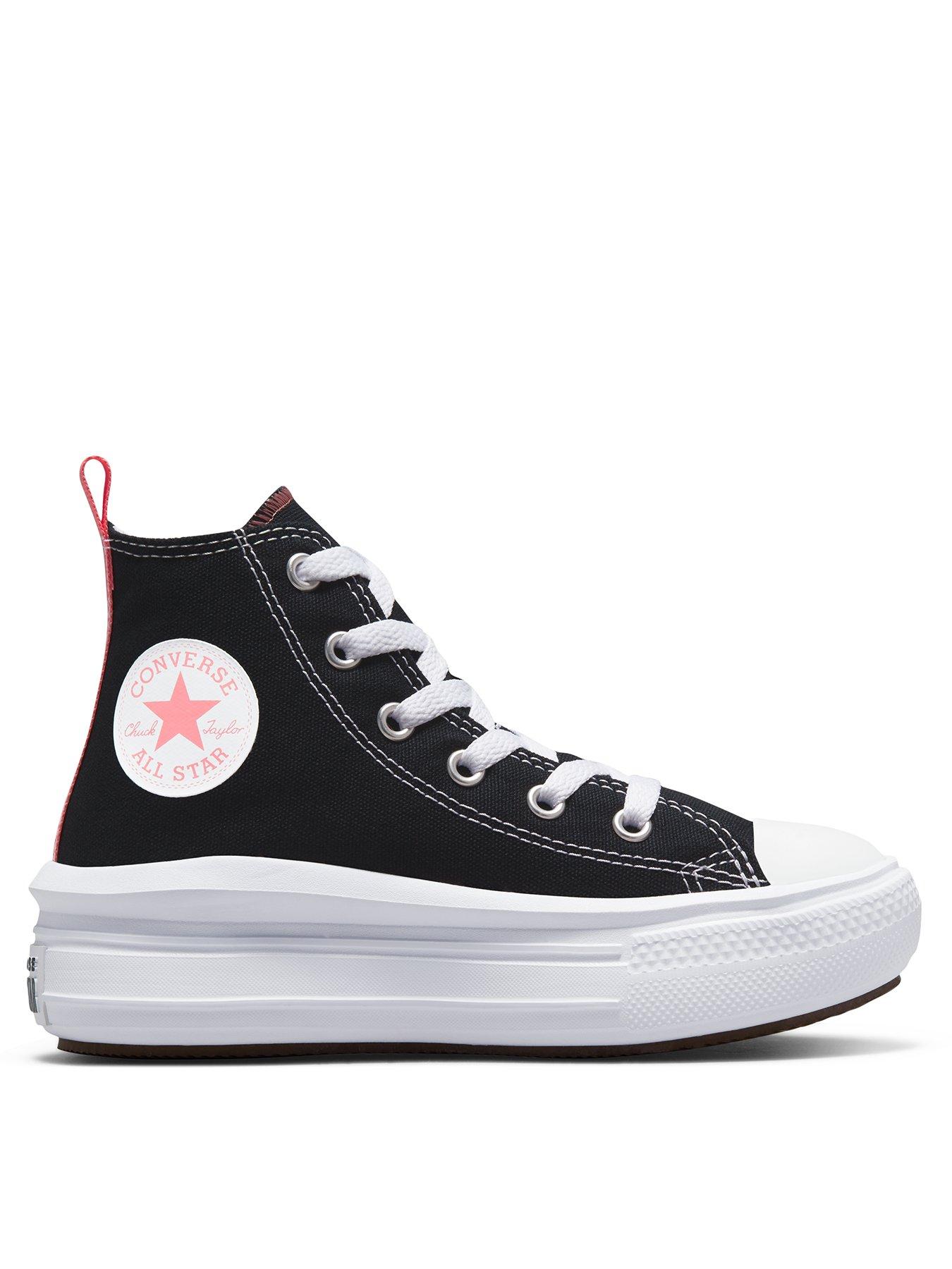 Girls black outlet hightop converse