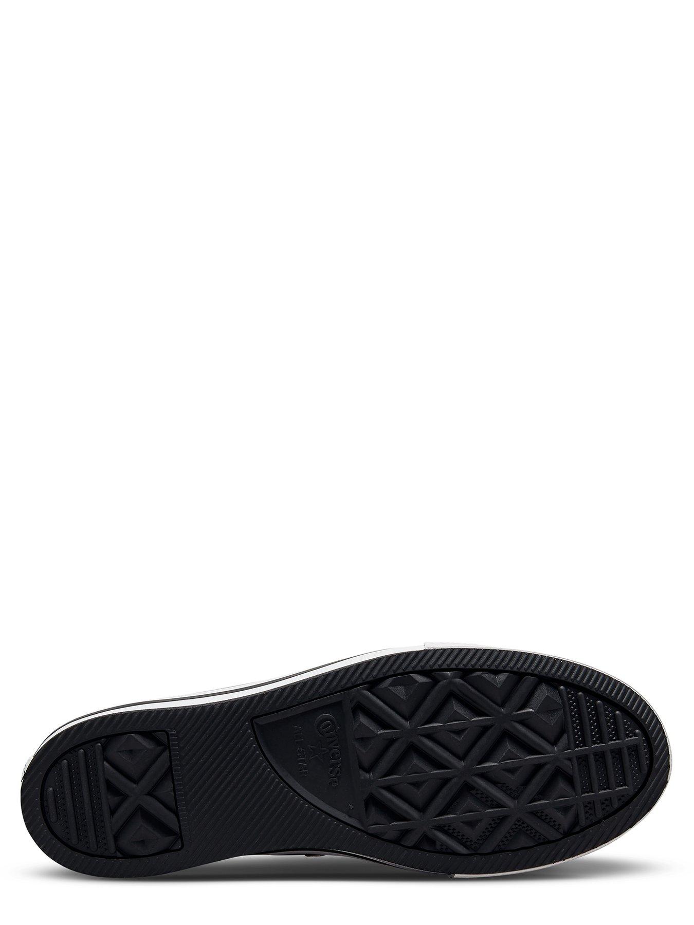 Image 5 of 7 of Converse Junior Girls Eva Lift Canvas Platform Ox Trainers - Black - Black/White