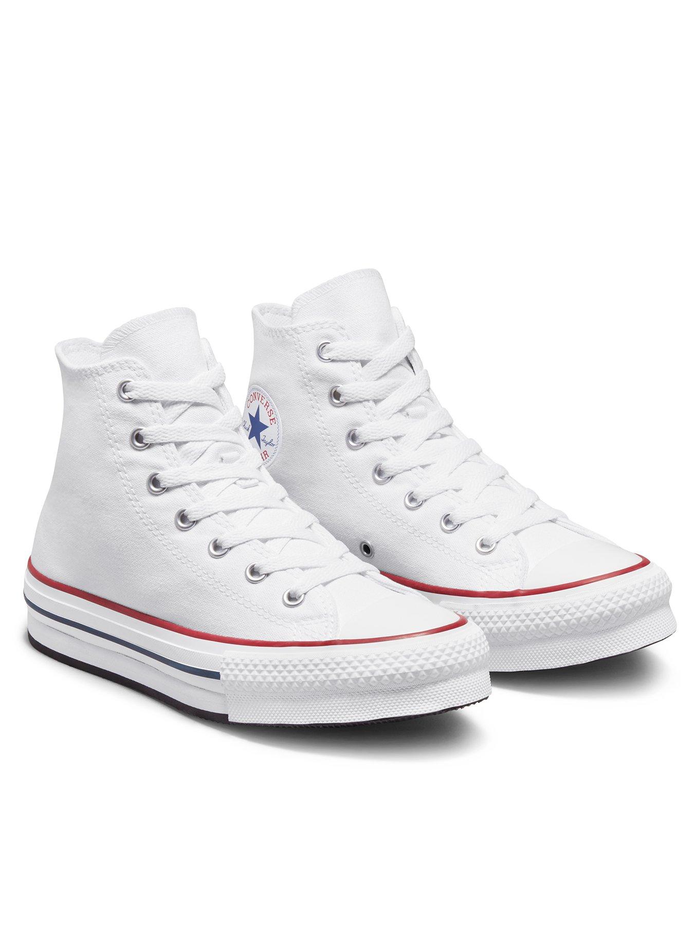 Girls white store high top trainers