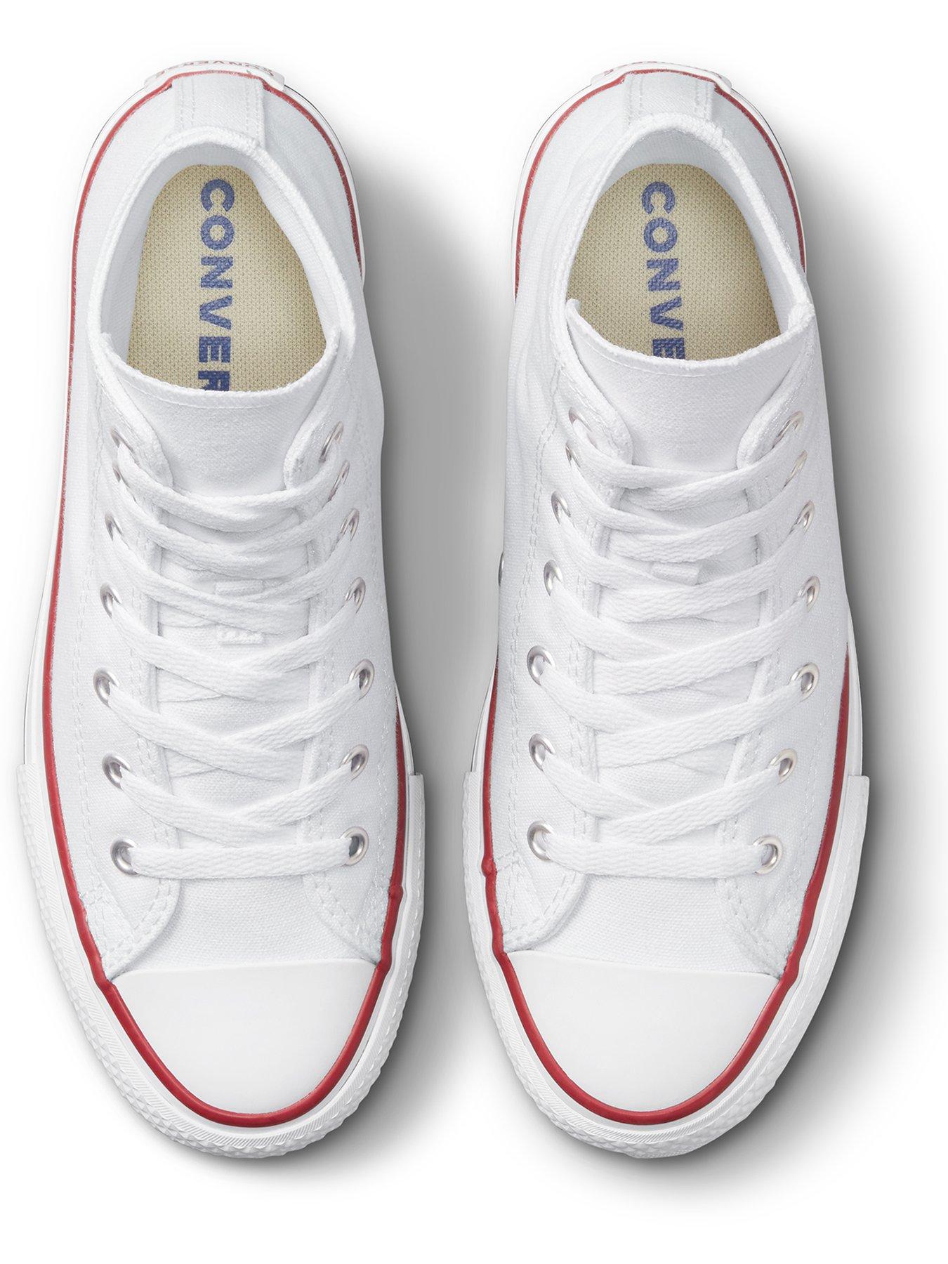 Image 4 of 7 of Converse Junior Girls Eva Lift Canvas Hi Top Trainers - White