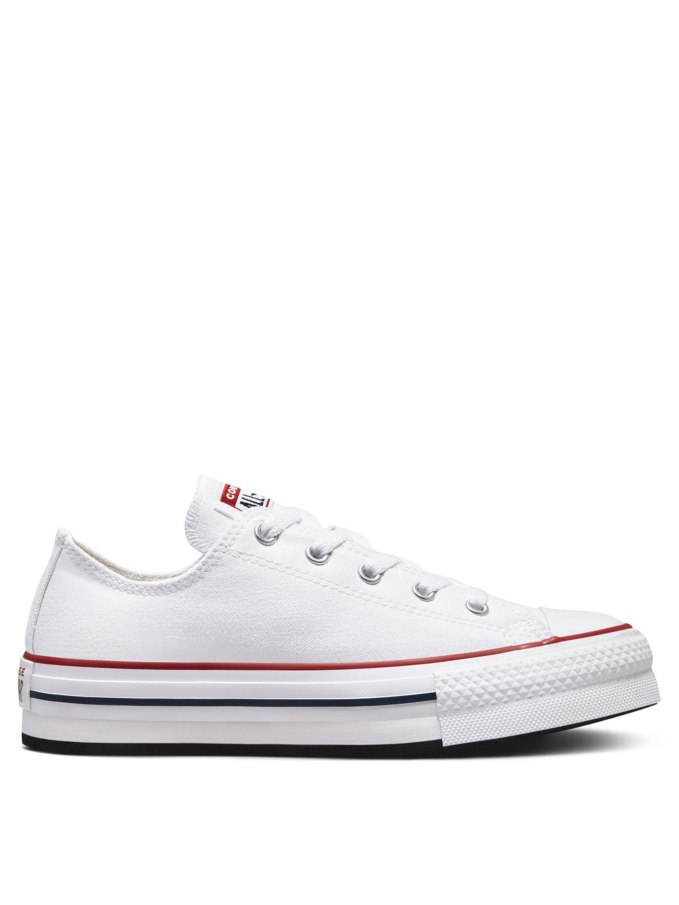 Stavning Undertrykkelse Skelne Converse Chuck Taylor All Star Ox Junior Girls Eva Lift Canvas Platform  Trainers -White | Very Ireland