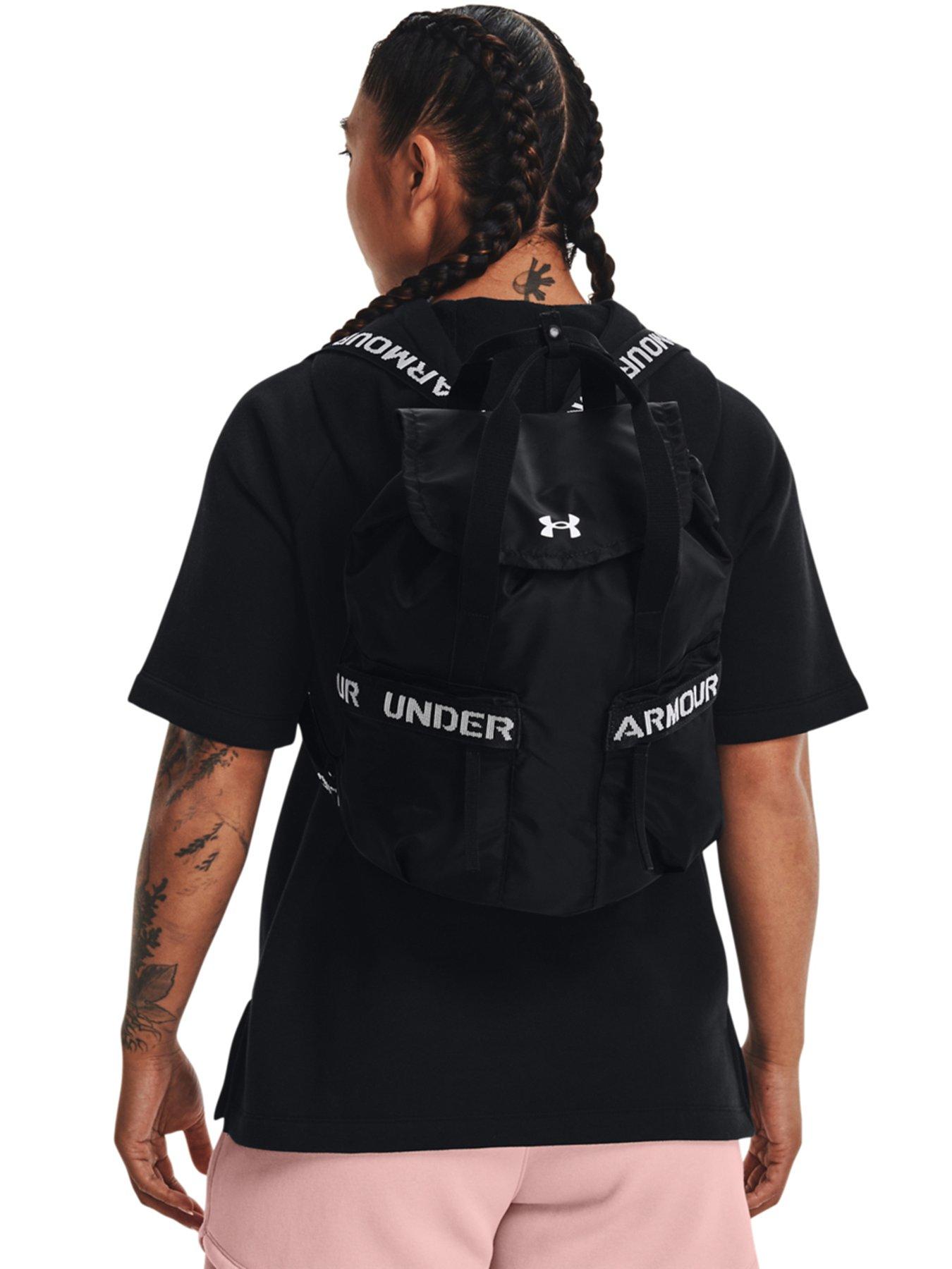 under-armour-favourite-backpack-blackwhitestillFront