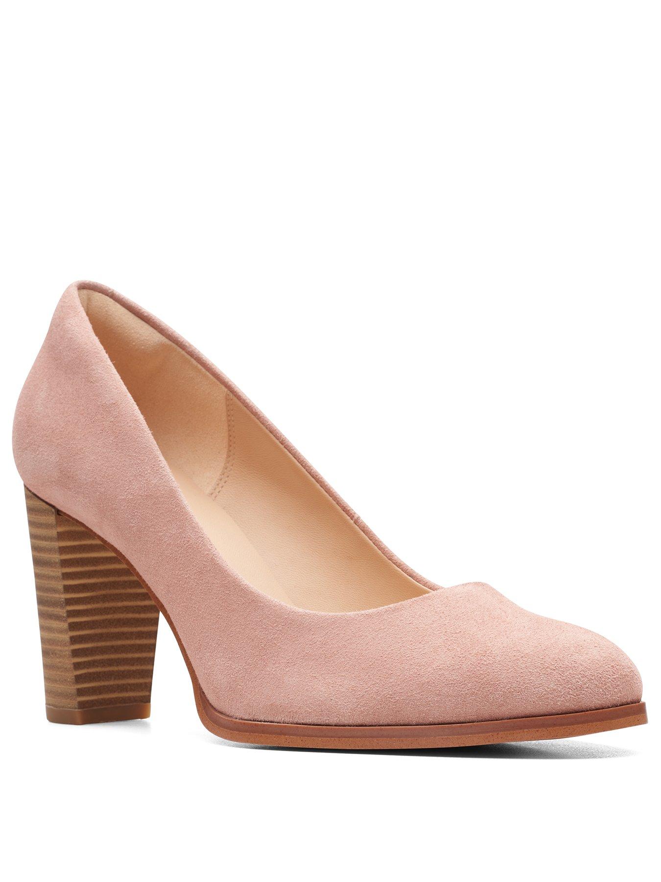 clarks pink court shoes